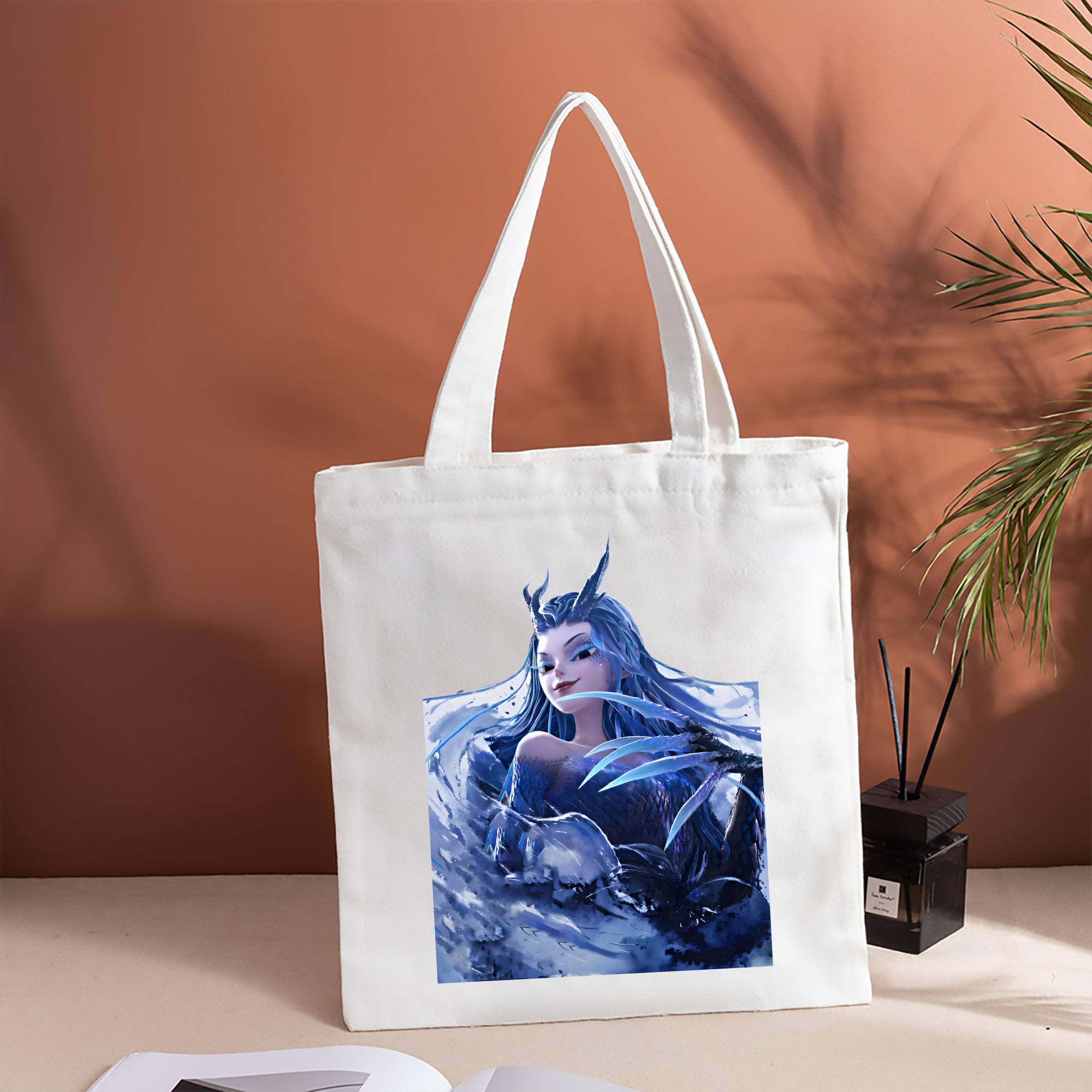 Ne Zha 2 ナタ 魔童の大暴れ 縦型キャンバス生地手提げバッグ　トートバッグ