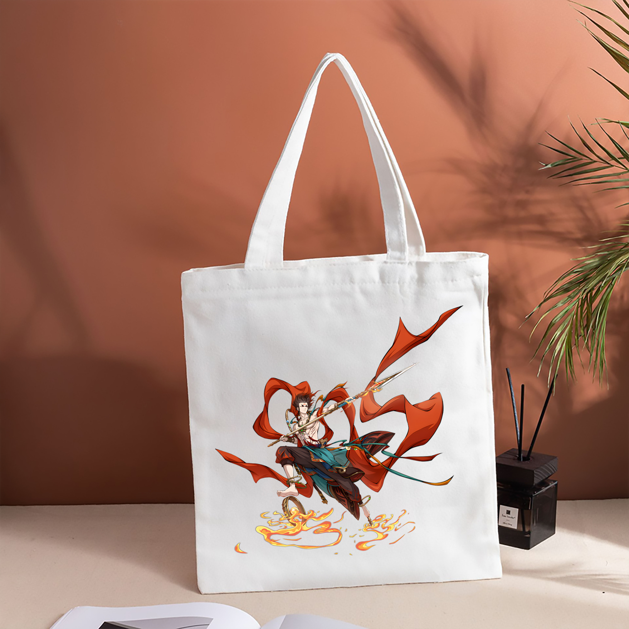Ne Zha 2 ナタ 魔童の大暴れ 縦型キャンバス生地手提げバッグ　トートバッグ