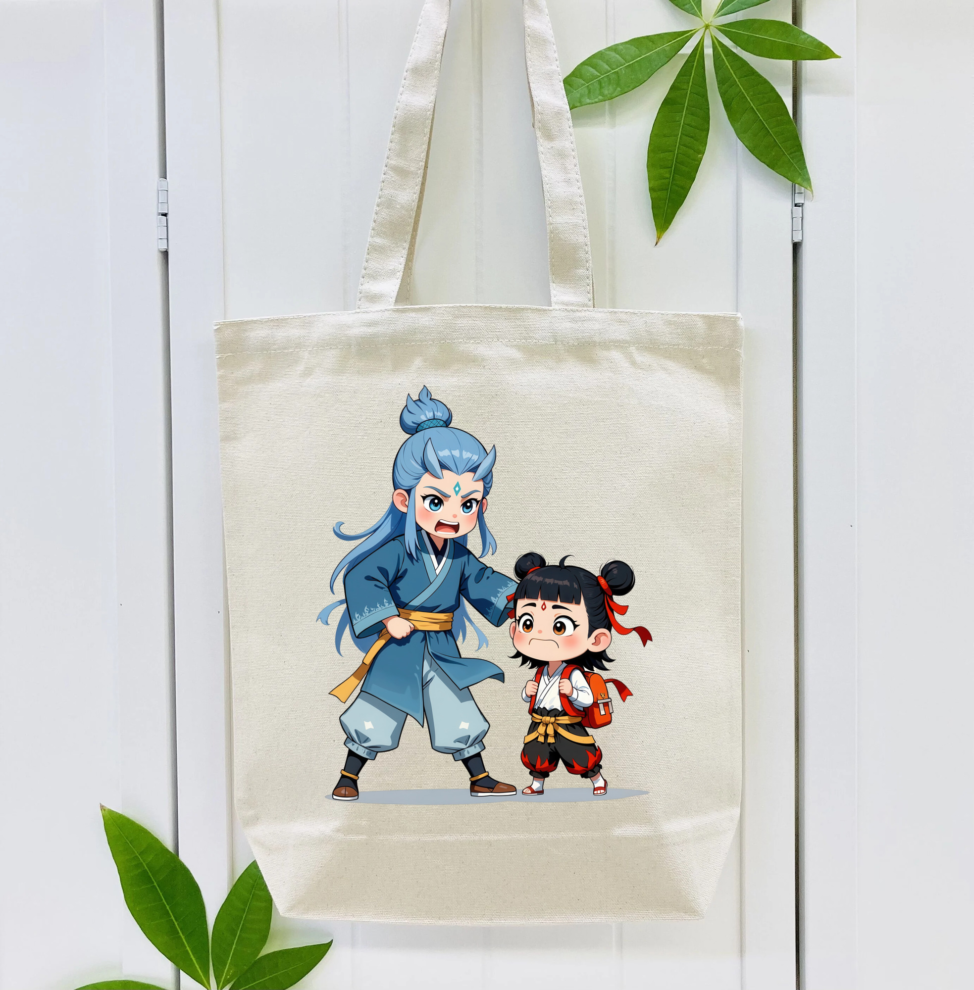 Ne Zha 2 ナタ 魔童の大暴れ 縦型キャンバス生地手提げバッグ　トートバッグ
