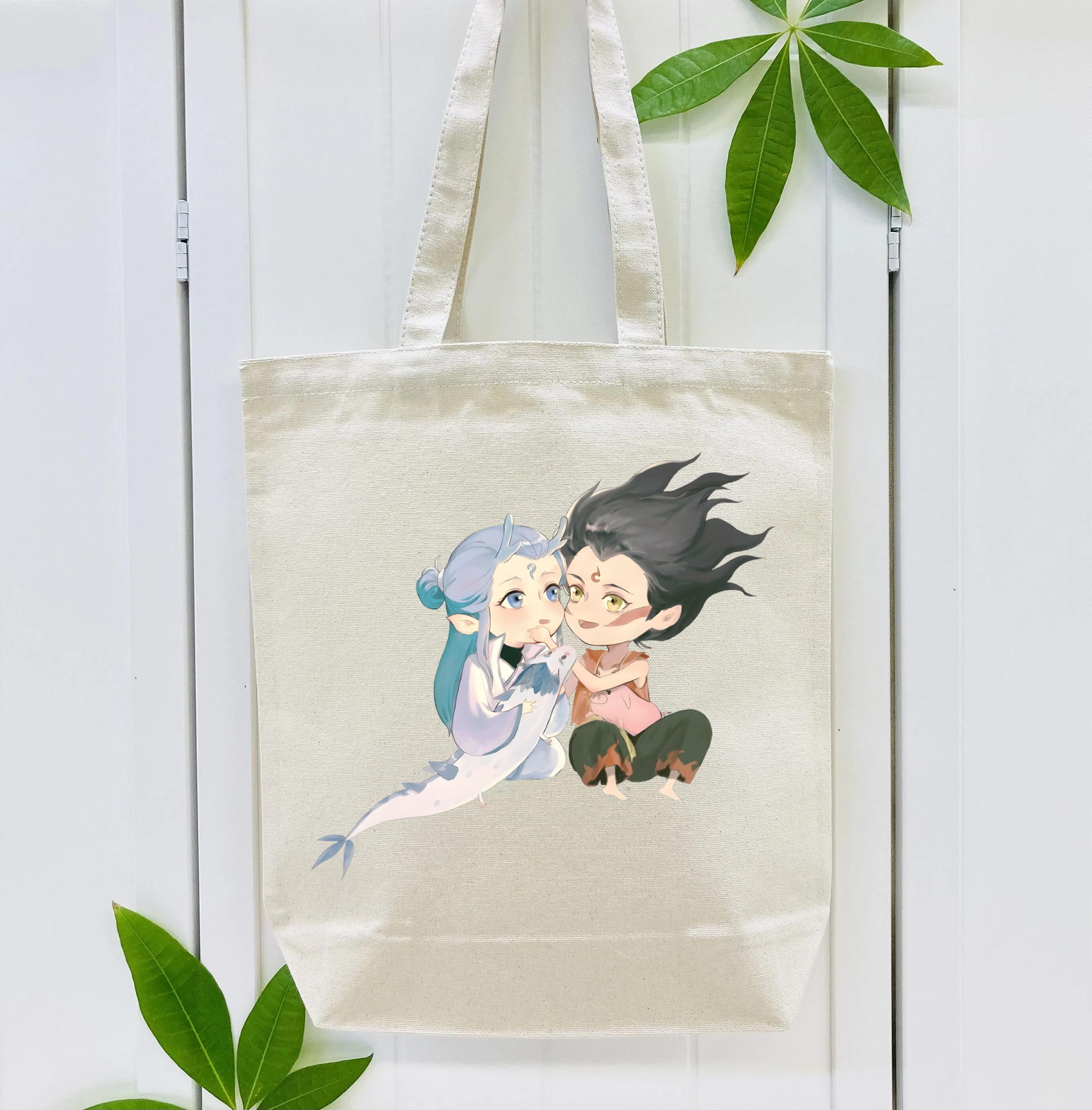 Ne Zha 2 ナタ 魔童の大暴れ 縦型キャンバス生地手提げバッグ　トートバッグ