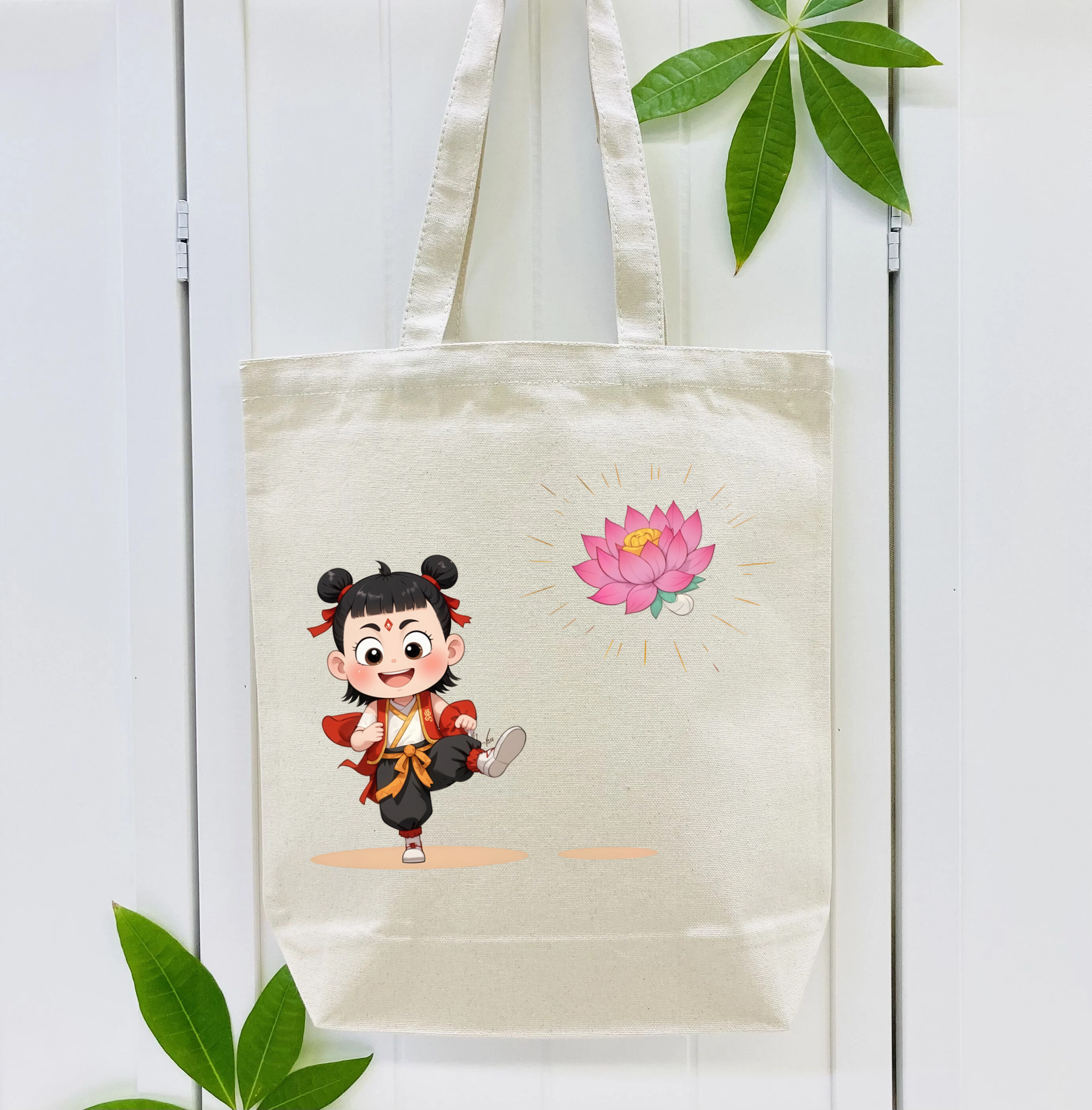 Ne Zha 2 ナタ 魔童の大暴れ 縦型キャンバス生地手提げバッグ　トートバッグ