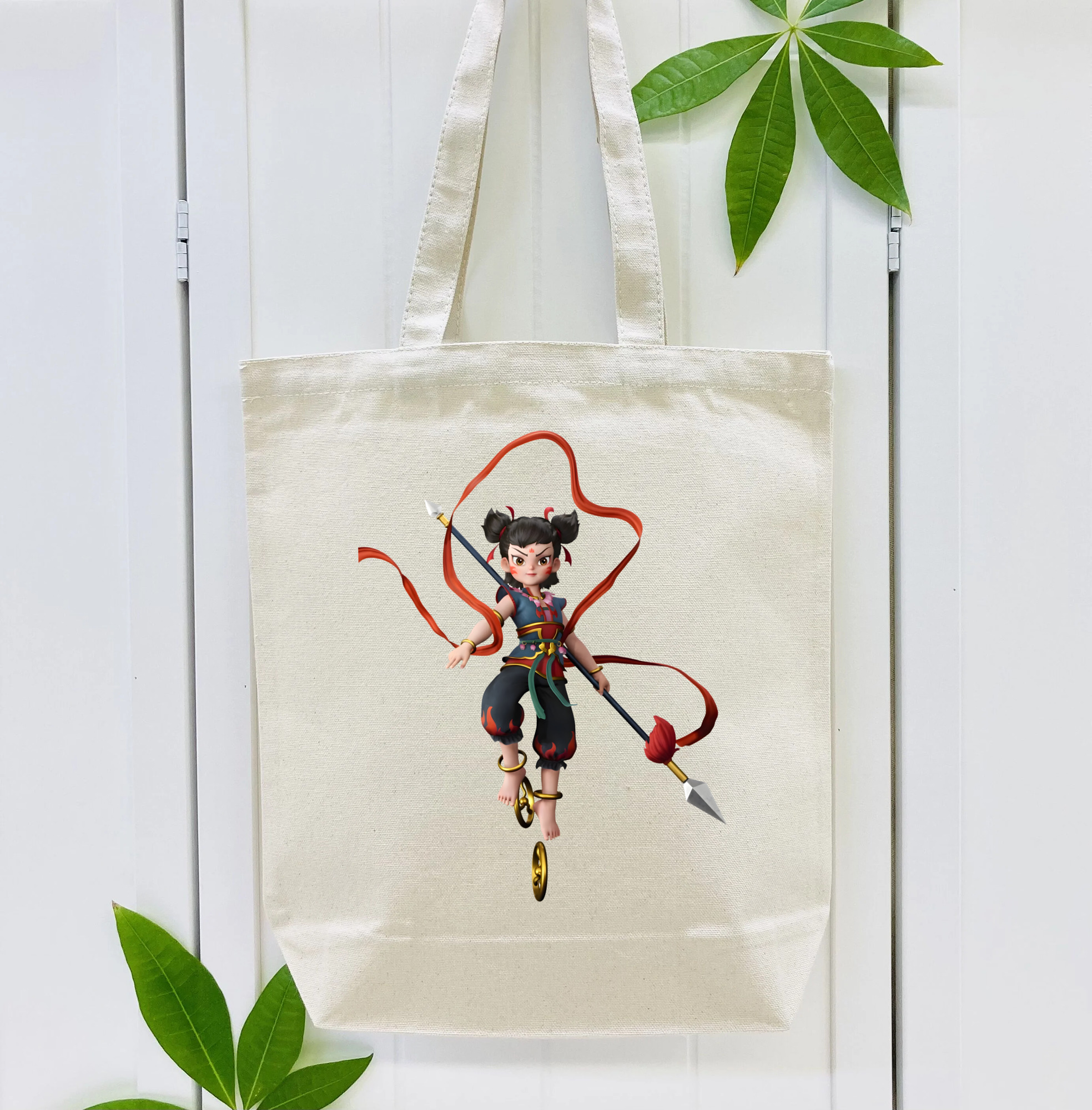 Ne Zha 2 ナタ 魔童の大暴れ 縦型キャンバス生地手提げバッグ　トートバッグ