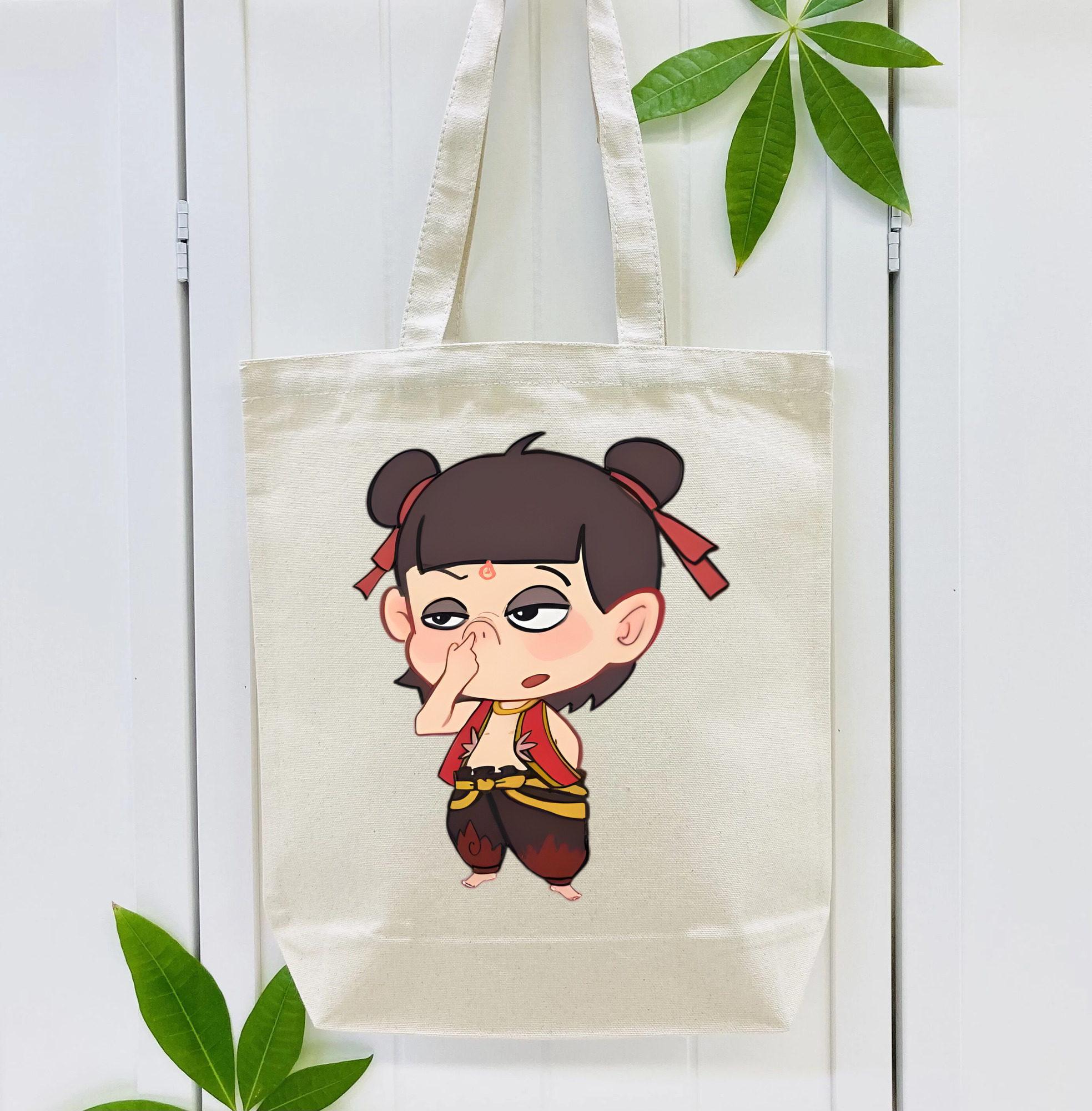 Ne Zha 2 ナタ 魔童の大暴れ 縦型キャンバス生地手提げバッグ　トートバッグ