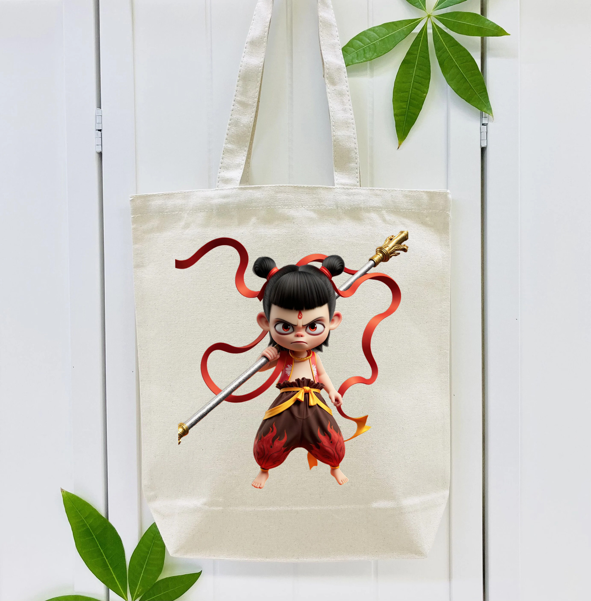 Ne Zha 2 ナタ 魔童の大暴れ 縦型キャンバス生地手提げバッグ　トートバッグ