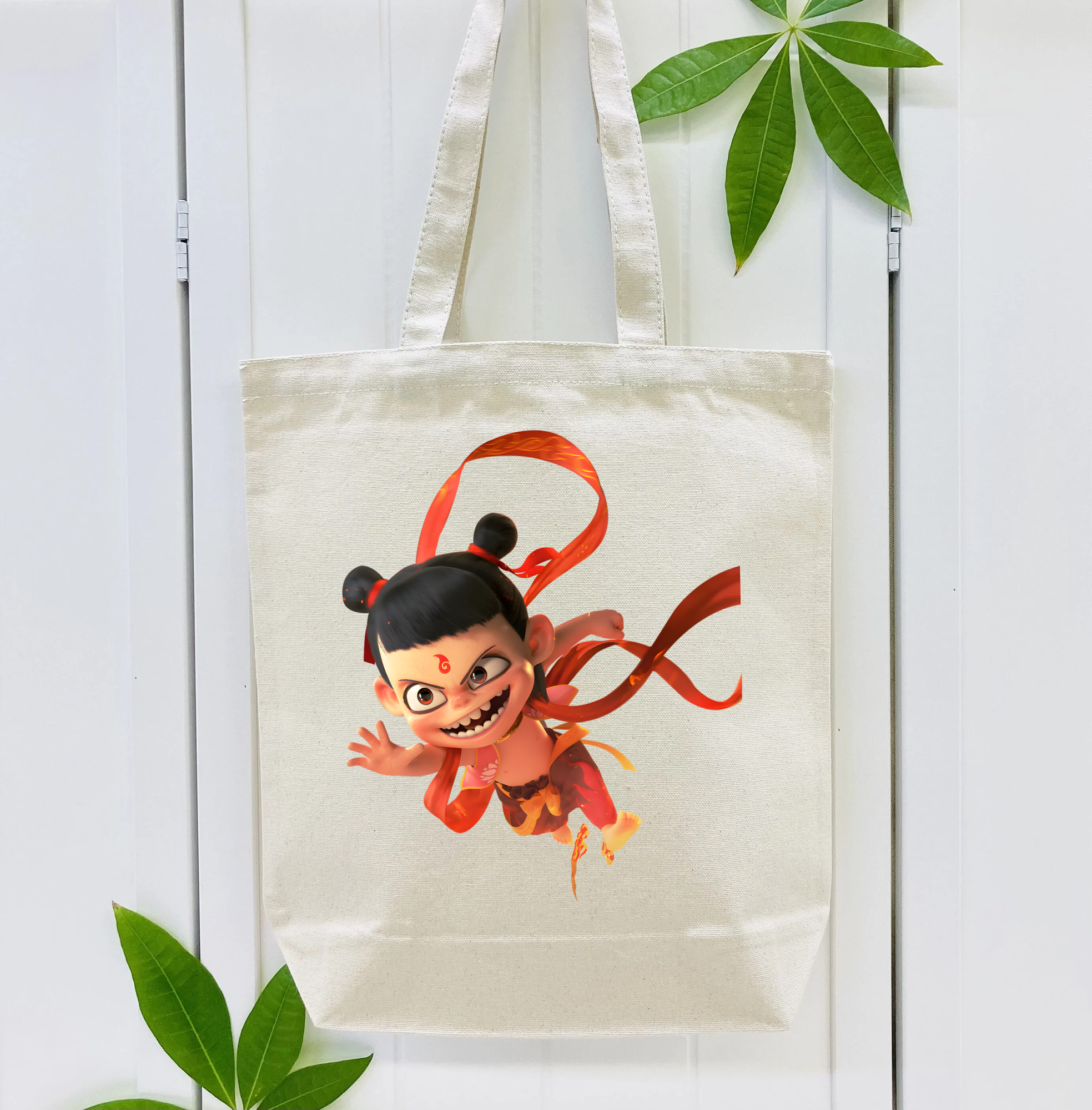 Ne Zha 2 ナタ 魔童の大暴れ 縦型キャンバス生地手提げバッグ　トートバッグ