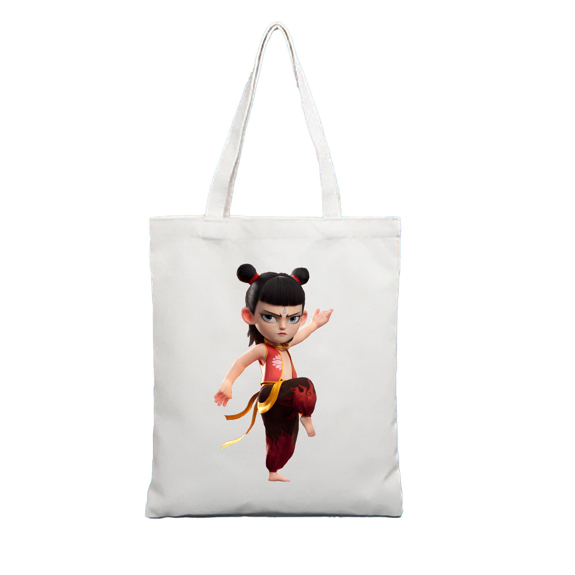（画像用） Ne Zha 2 ナタ 魔童の大暴れ 縦型キャンバス生地手提げバッグ　トートバッグ