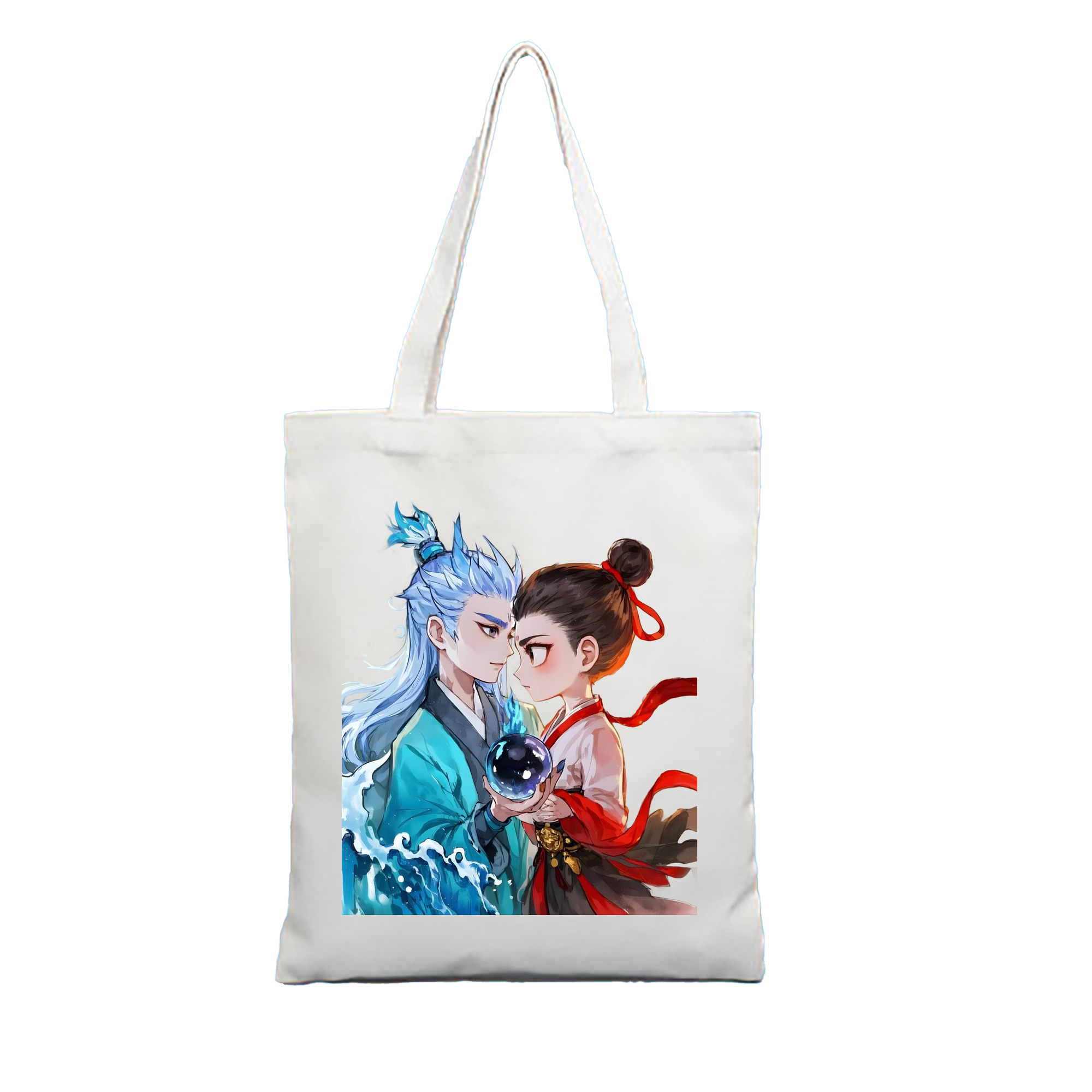 （画像用） Ne Zha 2 ナタ 魔童の大暴れ 縦型キャンバス生地手提げバッグ　トートバッグ
