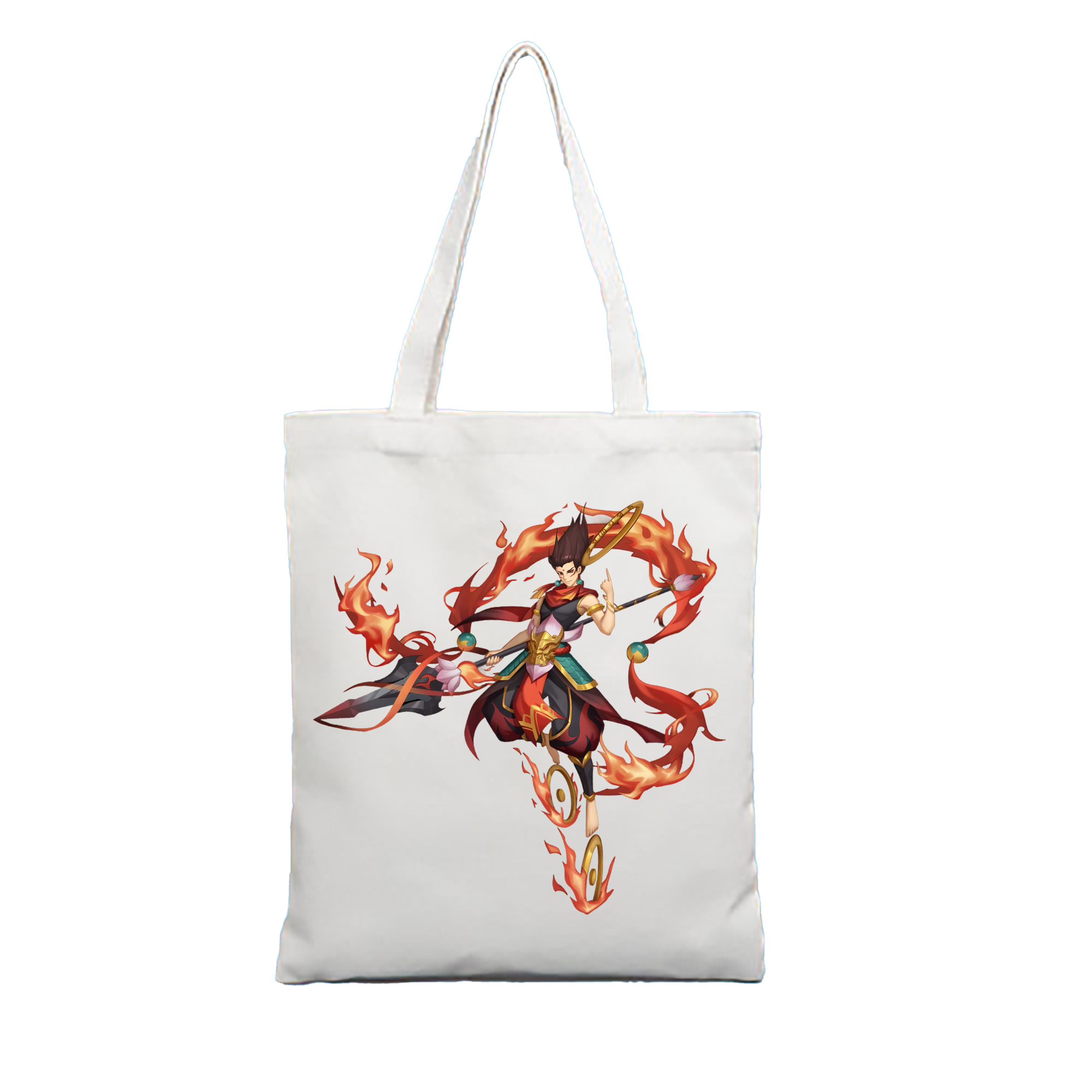 （画像用） Ne Zha 2 ナタ 魔童の大暴れ 縦型キャンバス生地手提げバッグ　トートバッグ