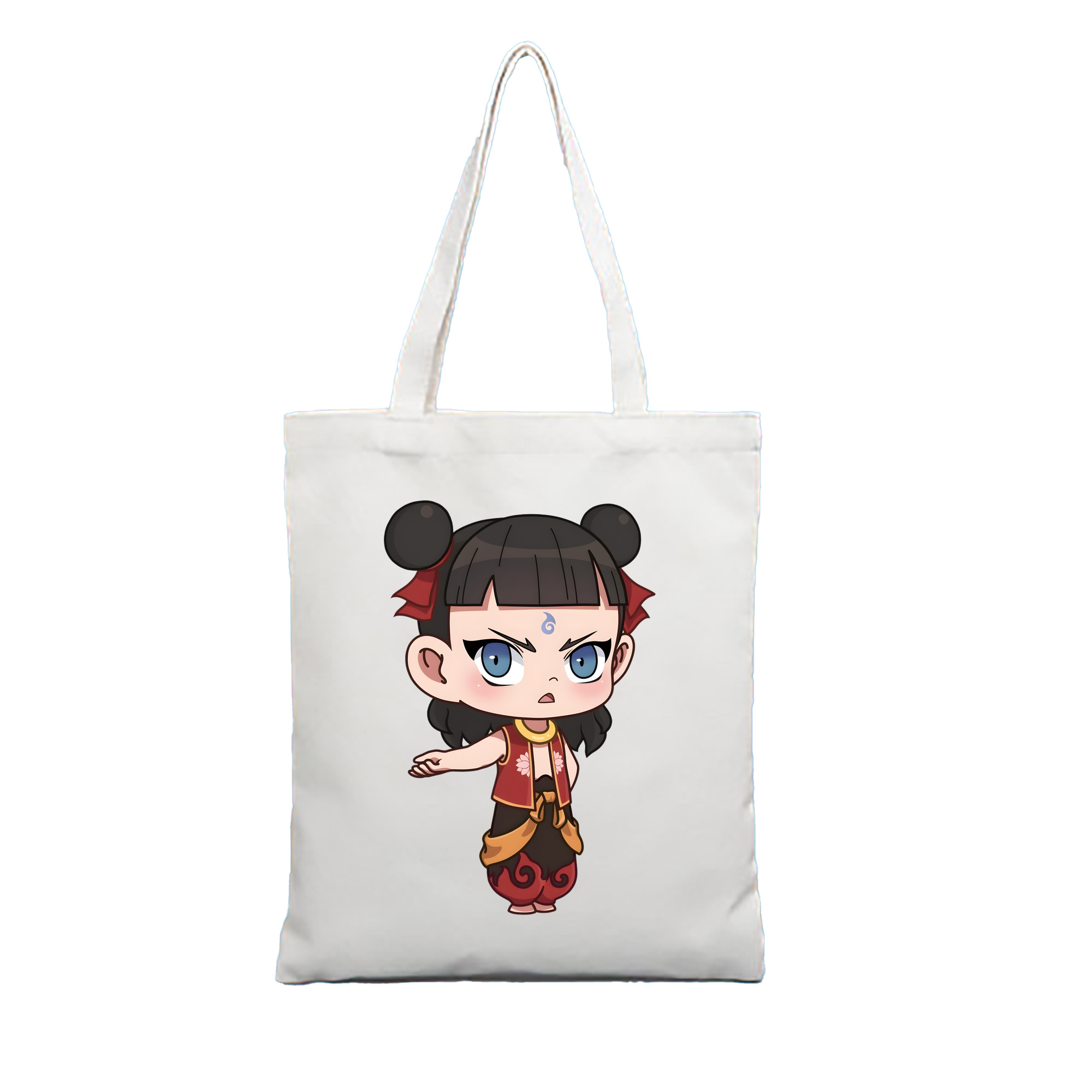 （画像用） Ne Zha 2 ナタ 魔童の大暴れ 縦型キャンバス生地手提げバッグ　トートバッグ
