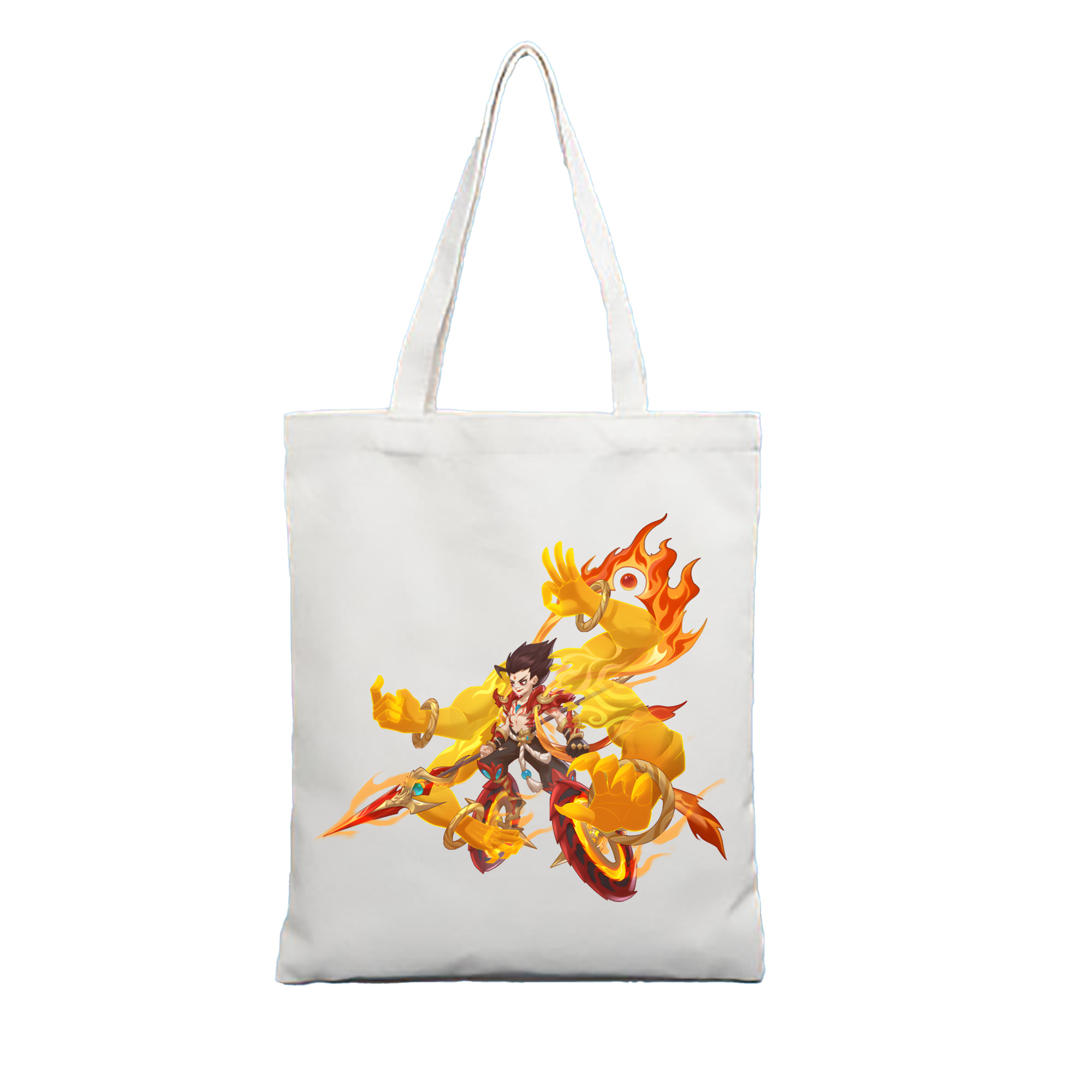 （画像用） Ne Zha 2 ナタ 魔童の大暴れ 縦型キャンバス生地手提げバッグ　トートバッグ