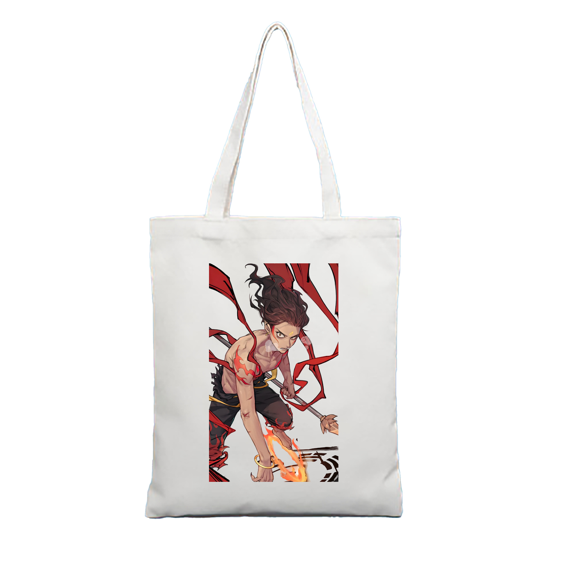 （画像用） Ne Zha 2 ナタ 魔童の大暴れ 縦型キャンバス生地手提げバッグ　トートバッグ