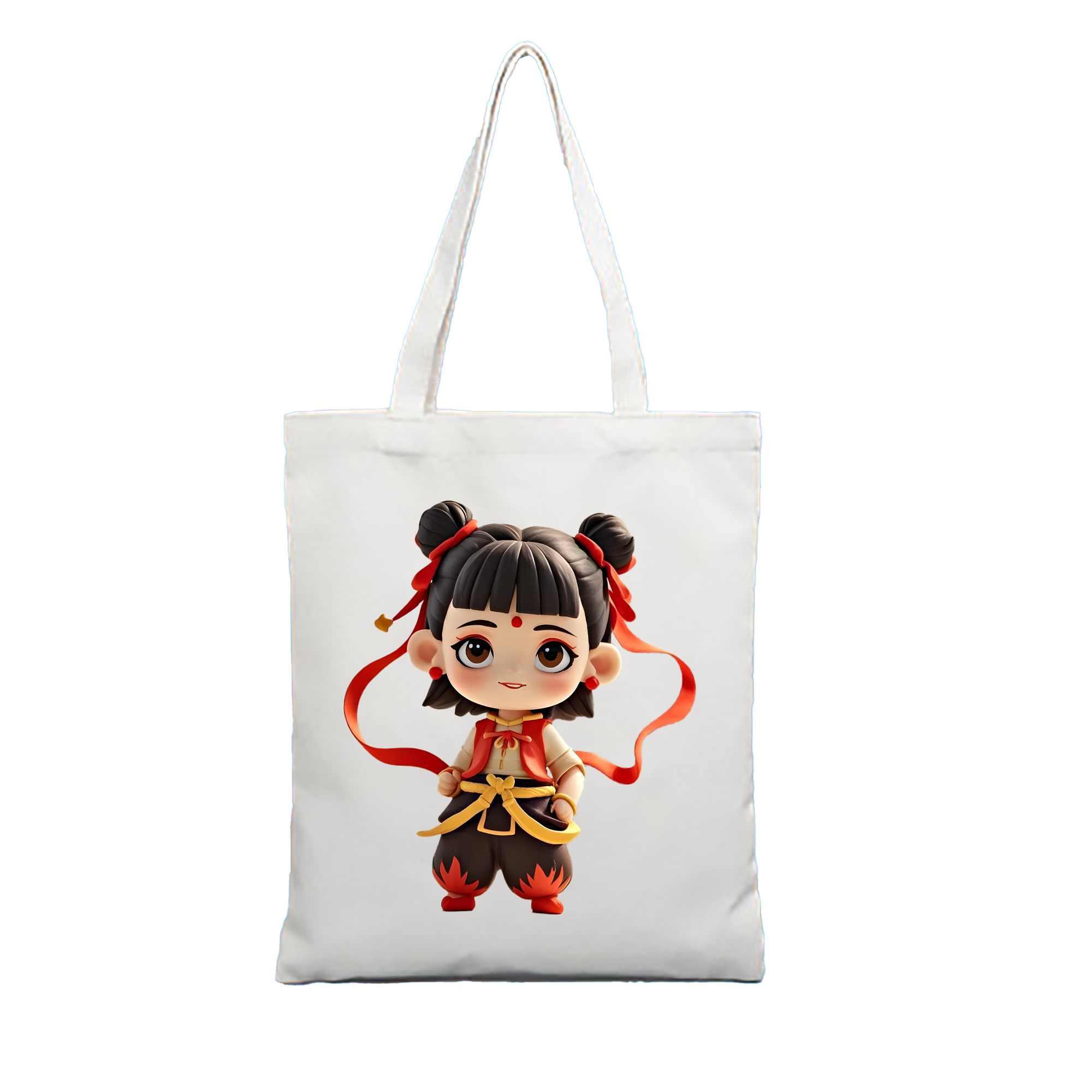 （画像用） Ne Zha 2 ナタ 魔童の大暴れ 縦型キャンバス生地手提げバッグ　トートバッグ