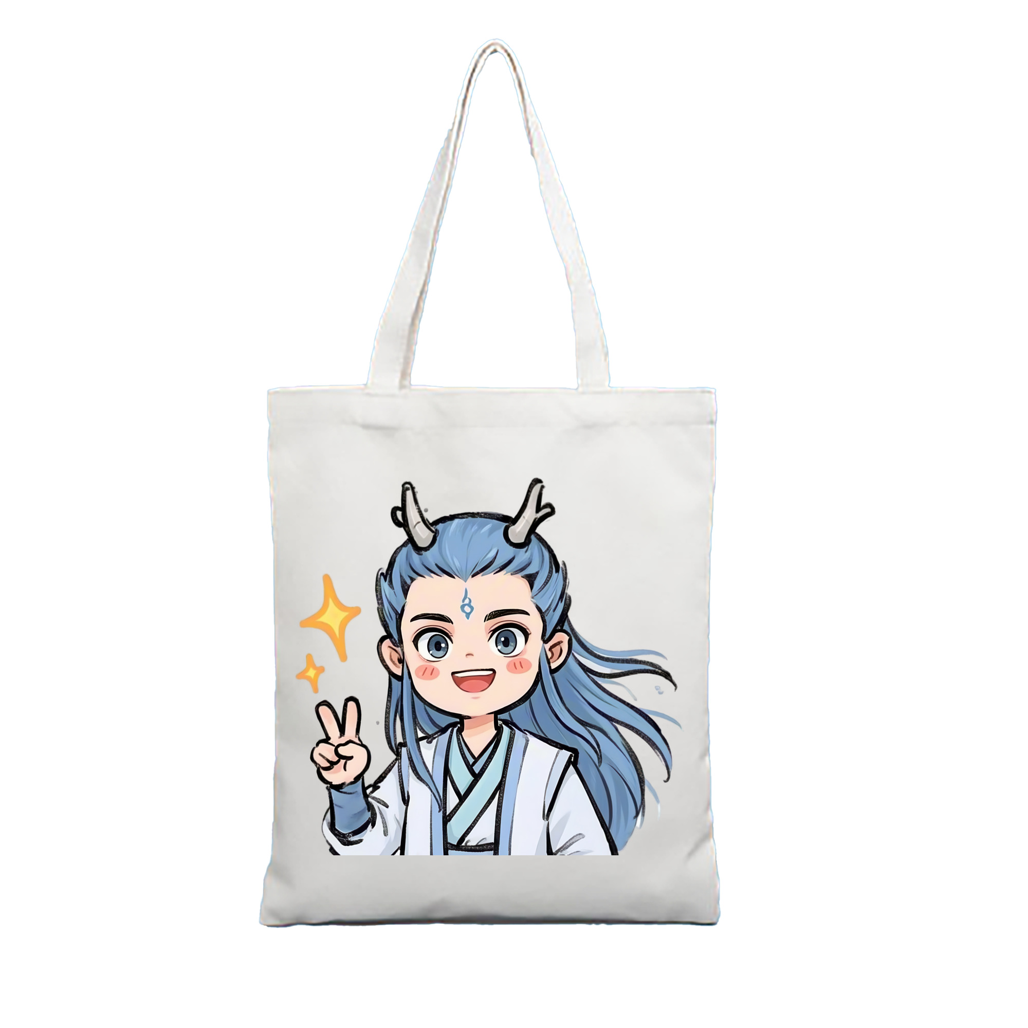（画像用） Ne Zha 2 ナタ 魔童の大暴れ 縦型キャンバス生地手提げバッグ　トートバッグ
