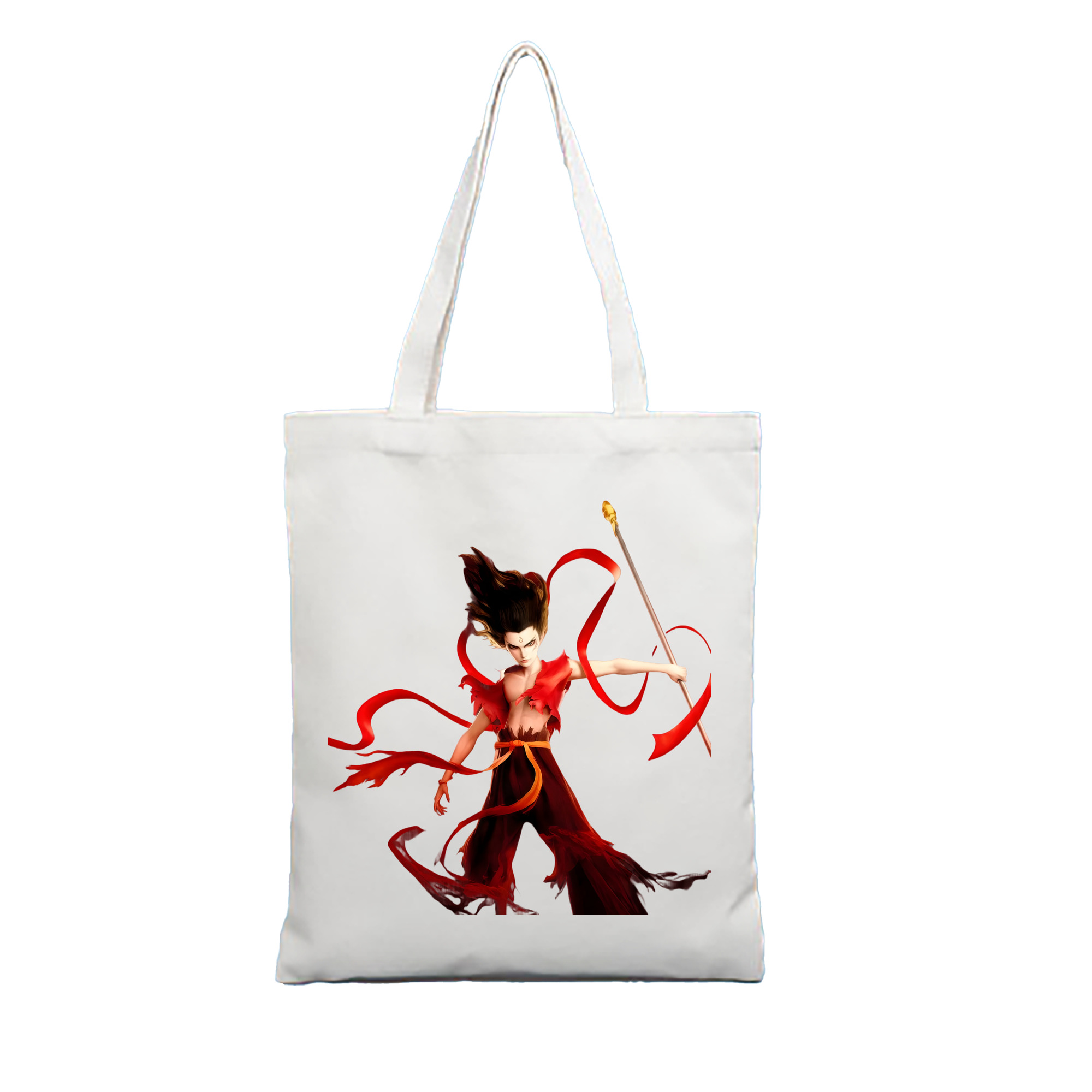 （画像用） Ne Zha 2 ナタ 魔童の大暴れ 縦型キャンバス生地手提げバッグ　トートバッグ