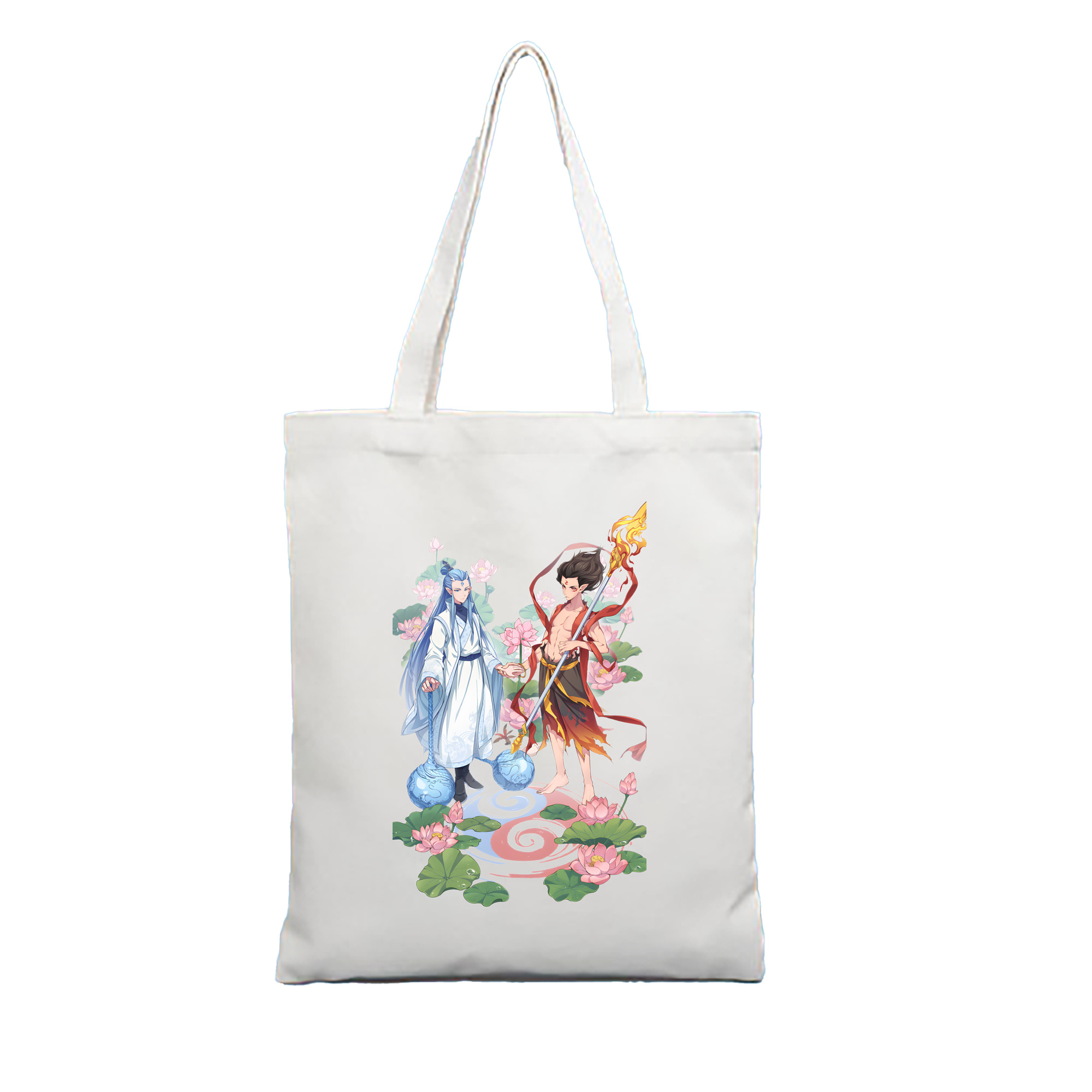 （画像用） Ne Zha 2 ナタ 魔童の大暴れ 縦型キャンバス生地手提げバッグ　トートバッグ