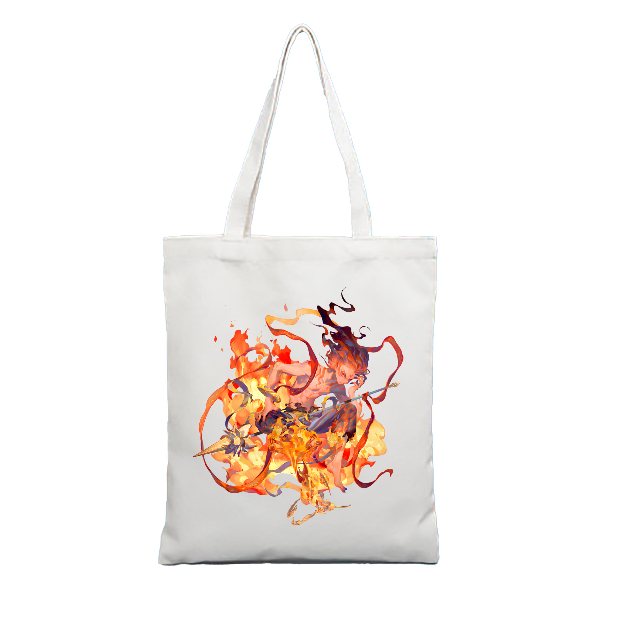 （画像用） Ne Zha 2 ナタ 魔童の大暴れ 縦型キャンバス生地手提げバッグ　トートバッグ