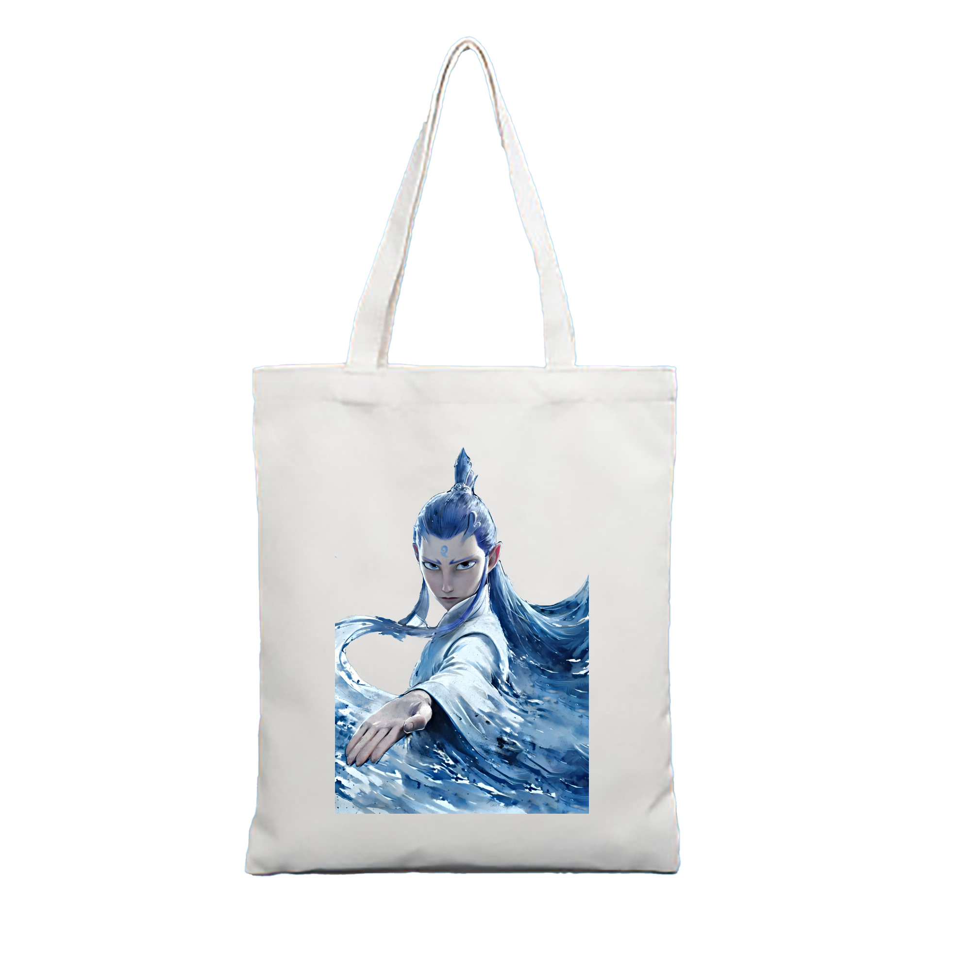 （画像用） Ne Zha 2 ナタ 魔童の大暴れ 縦型キャンバス生地手提げバッグ　トートバッグ