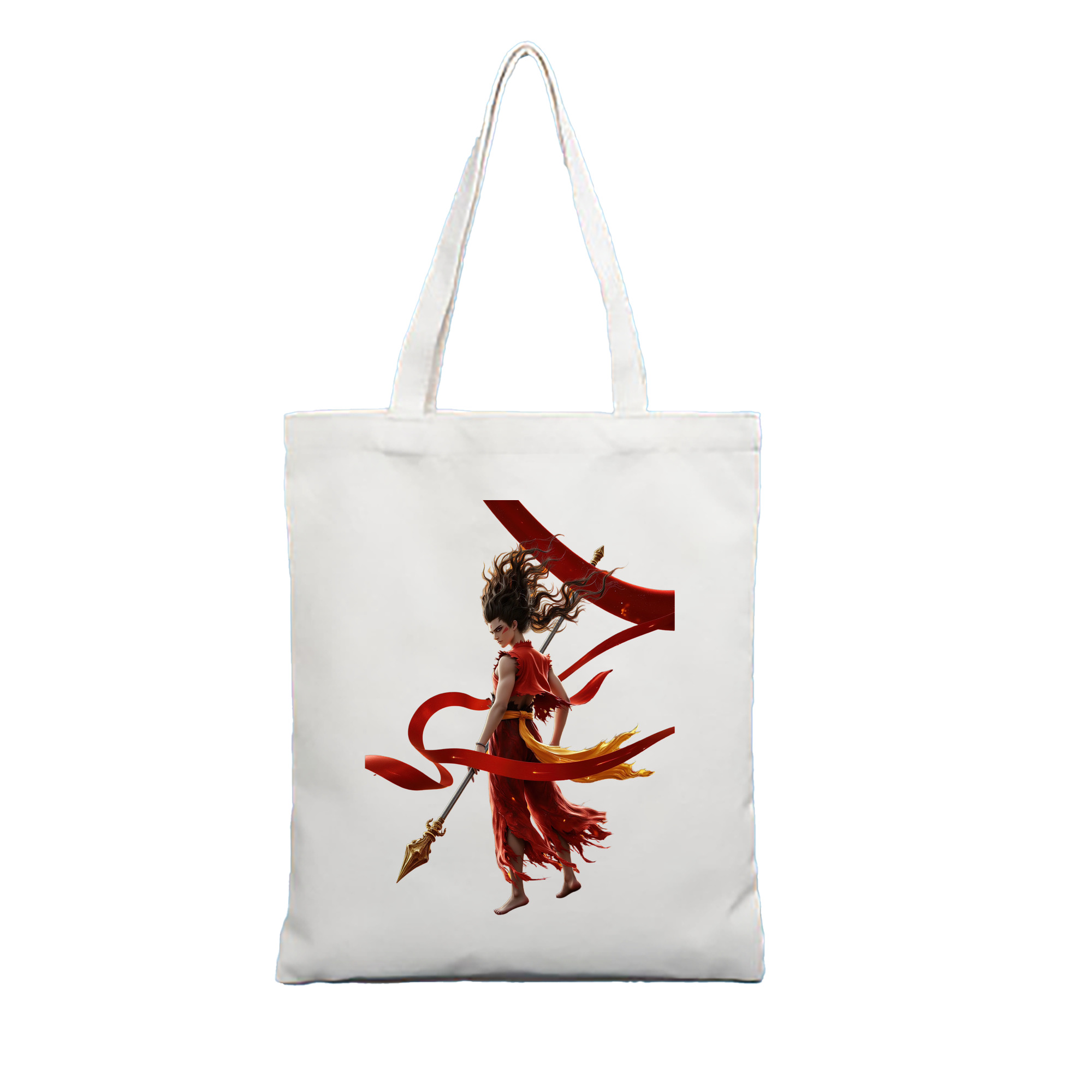 （画像用） Ne Zha 2 ナタ 魔童の大暴れ 縦型キャンバス生地手提げバッグ　トートバッグ