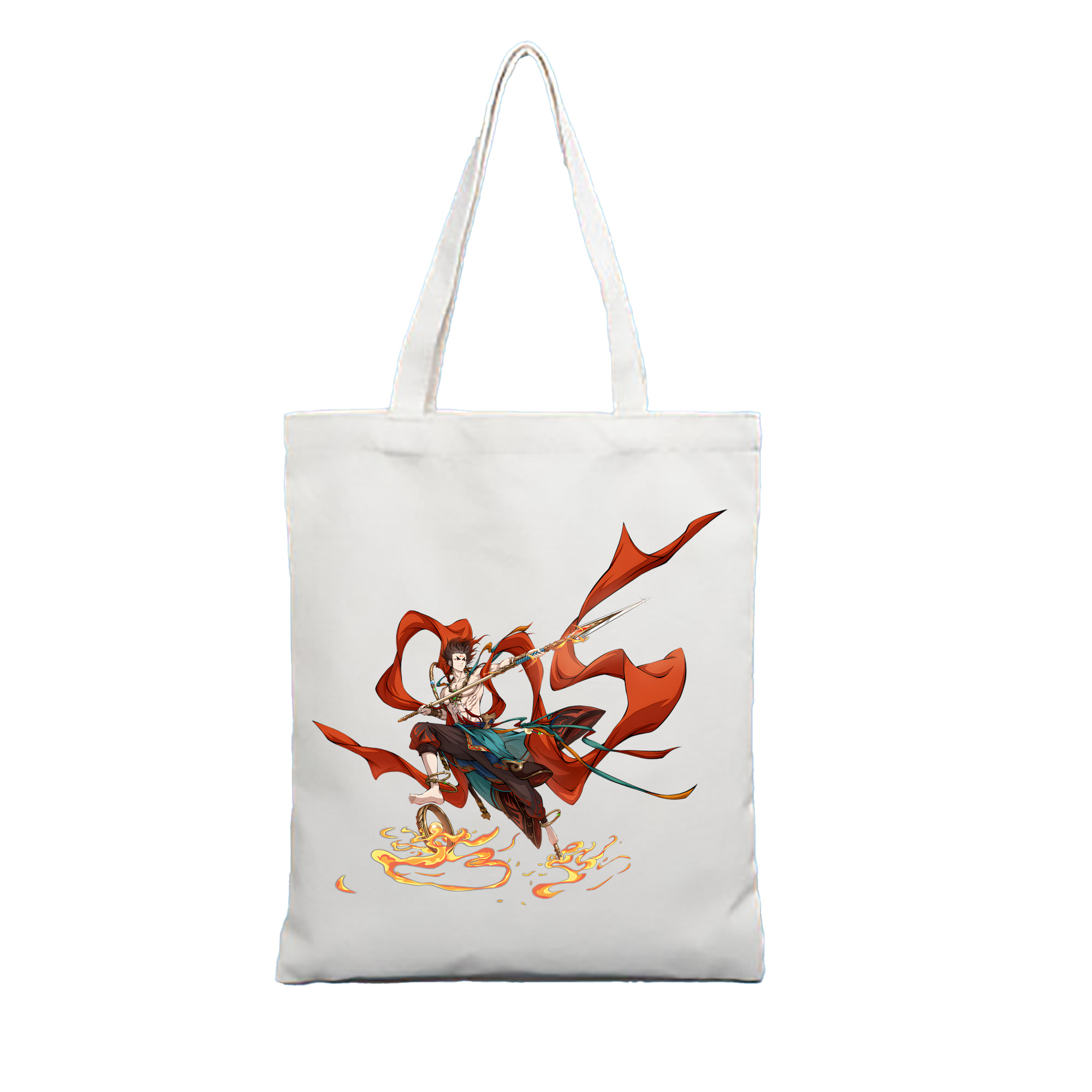 （画像用） Ne Zha 2 ナタ 魔童の大暴れ 縦型キャンバス生地手提げバッグ　トートバッグ