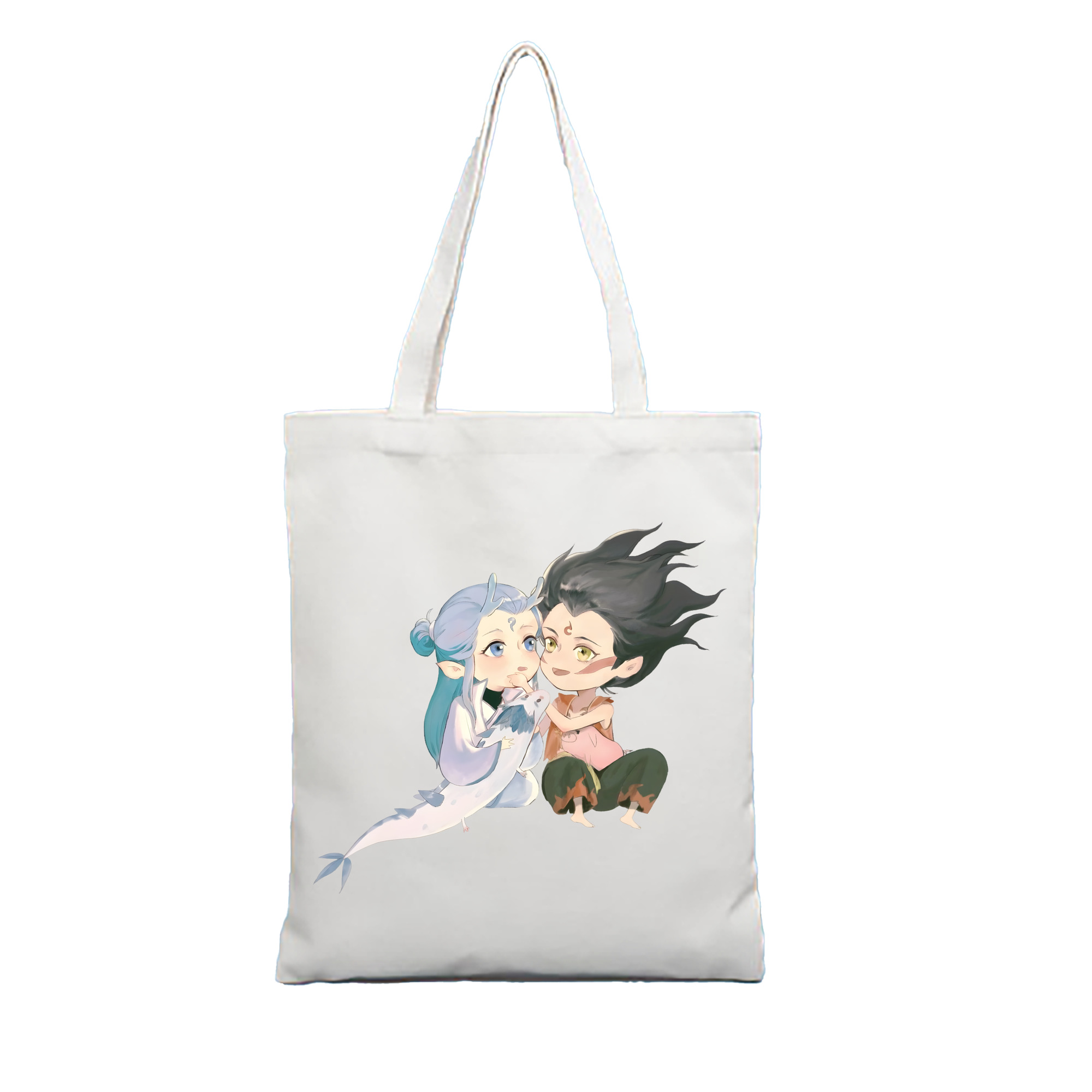 （画像用） Ne Zha 2 ナタ 魔童の大暴れ 縦型キャンバス生地手提げバッグ　トートバッグ