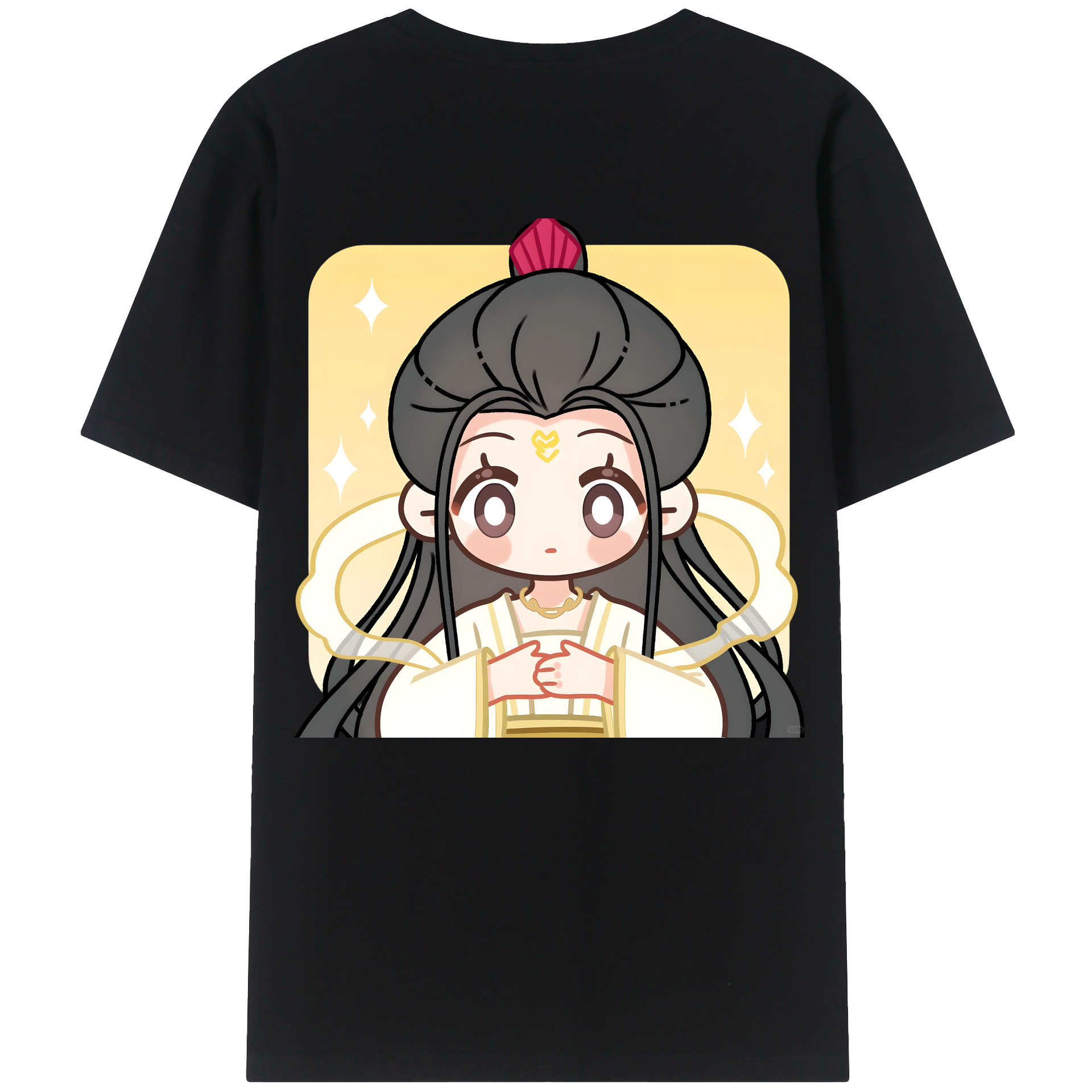 （画像用） Ne Zha 2 ナタ 魔童の大暴れ 綿100％ メンズ半袖Tシャツ（バックプリント） 通気性