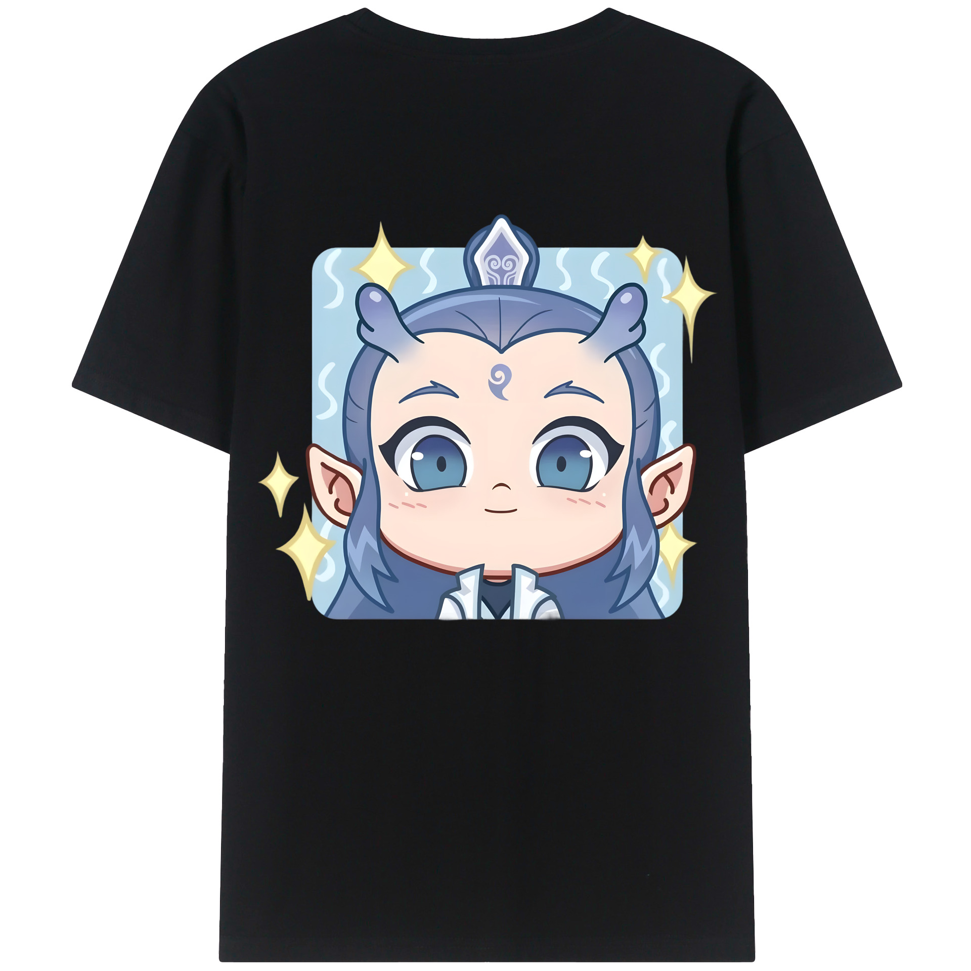（画像用） Ne Zha 2 ナタ 魔童の大暴れ 綿100％ メンズ半袖Tシャツ（バックプリント） 通気性