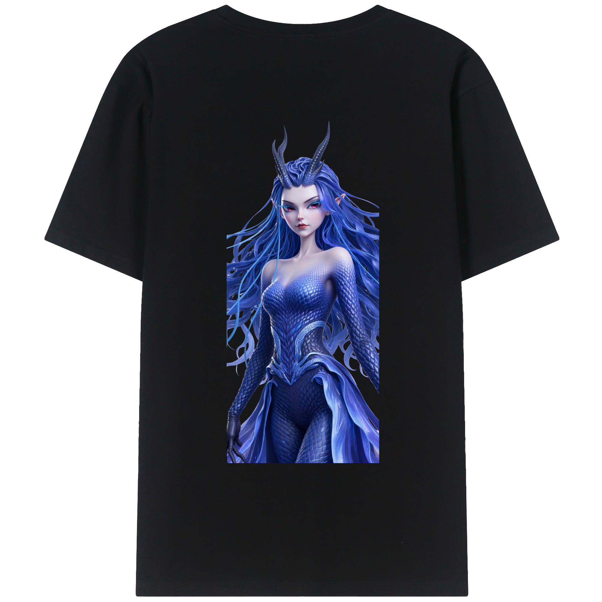 （画像用） Ne Zha 2 ナタ 魔童の大暴れ 綿100％ メンズ半袖Tシャツ（バックプリント） 通気性