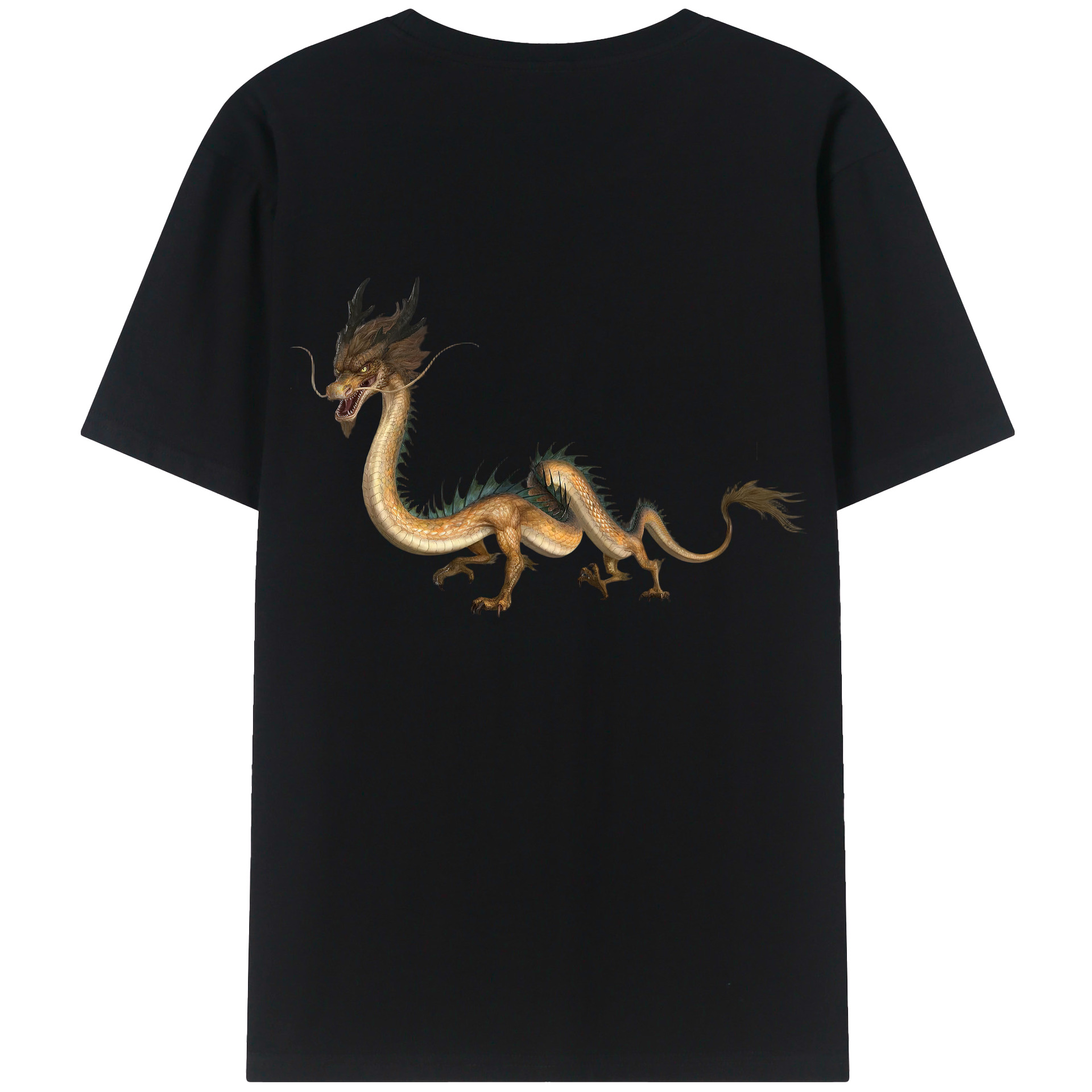 （画像用） Ne Zha 2 ナタ 魔童の大暴れ 綿100％ メンズ半袖Tシャツ（バックプリント） 通気性