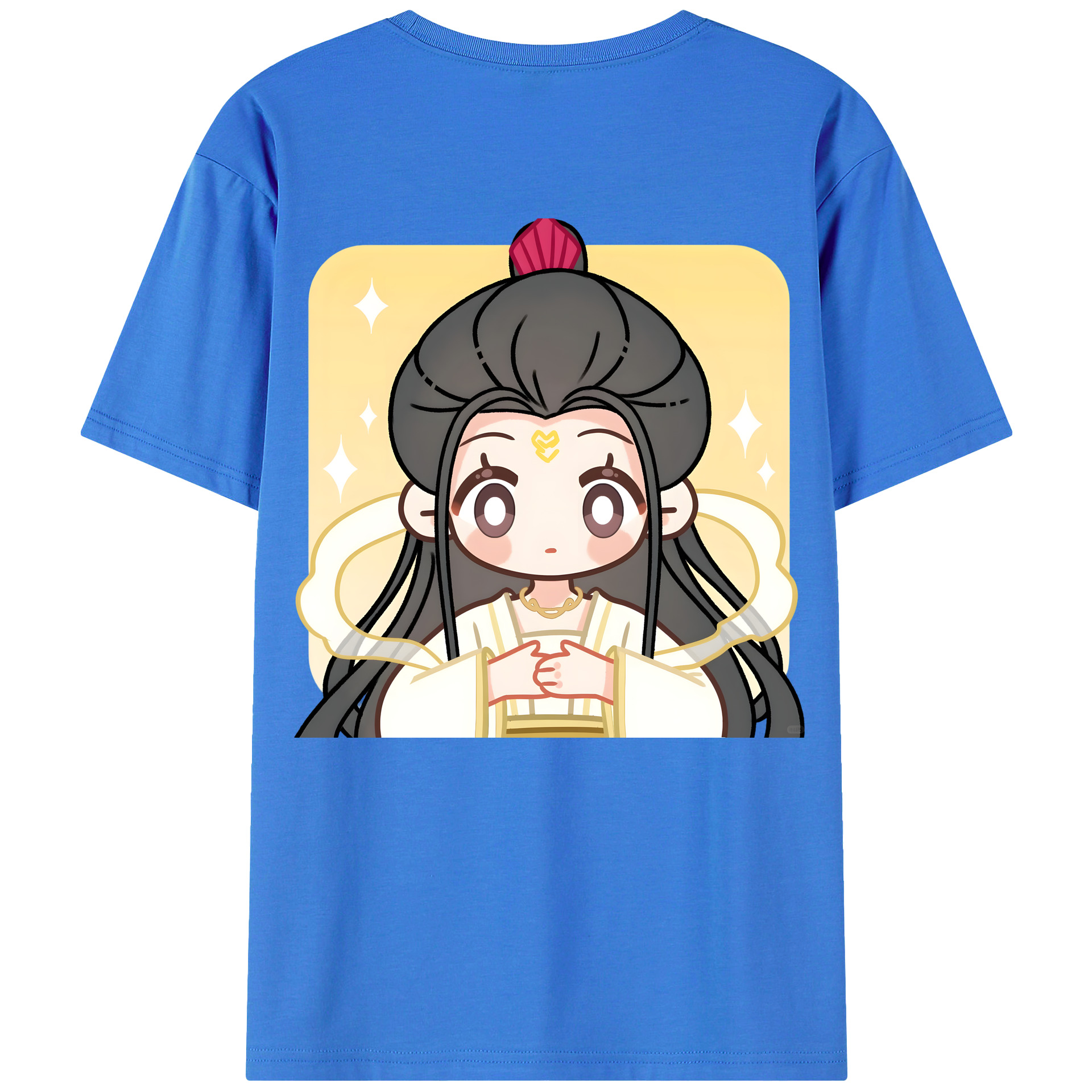 （画像用） Ne Zha 2 ナタ 魔童の大暴れ 綿100％ メンズ半袖Tシャツ（バックプリント） 通気性