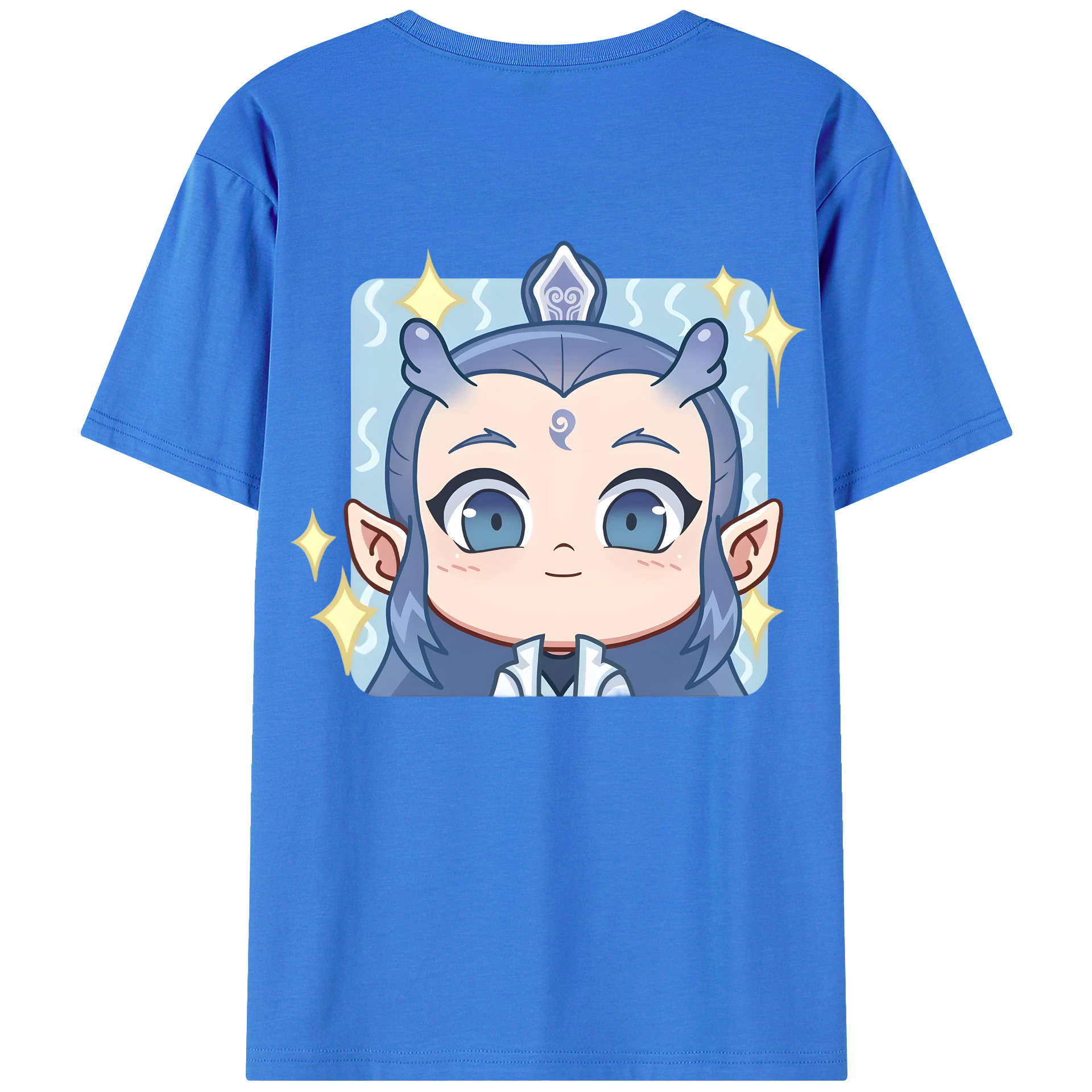 （画像用） Ne Zha 2 ナタ 魔童の大暴れ 綿100％ メンズ半袖Tシャツ（バックプリント） 通気性