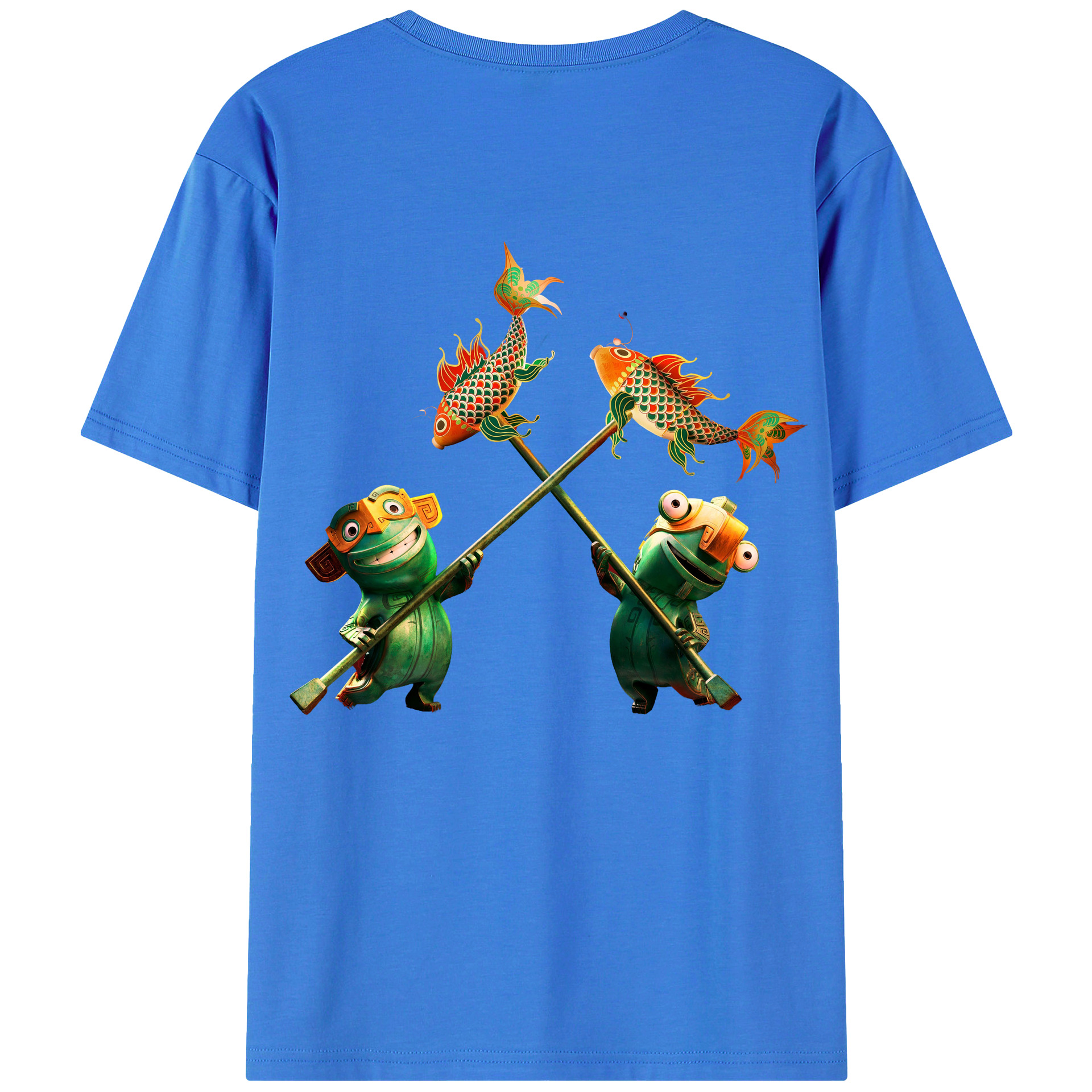 （画像用） Ne Zha 2 ナタ 魔童の大暴れ 綿100％ メンズ半袖Tシャツ（バックプリント） 通気性