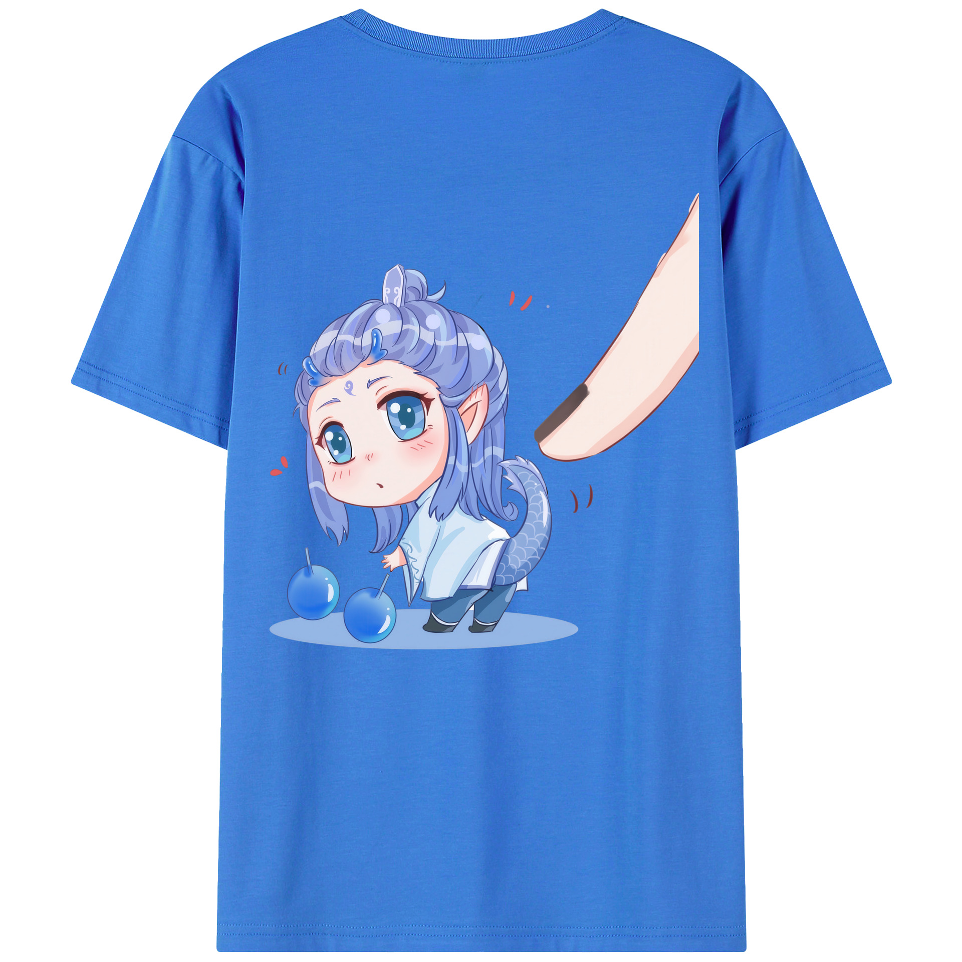 （画像用） Ne Zha 2 ナタ 魔童の大暴れ 綿100％ メンズ半袖Tシャツ（バックプリント） 通気性