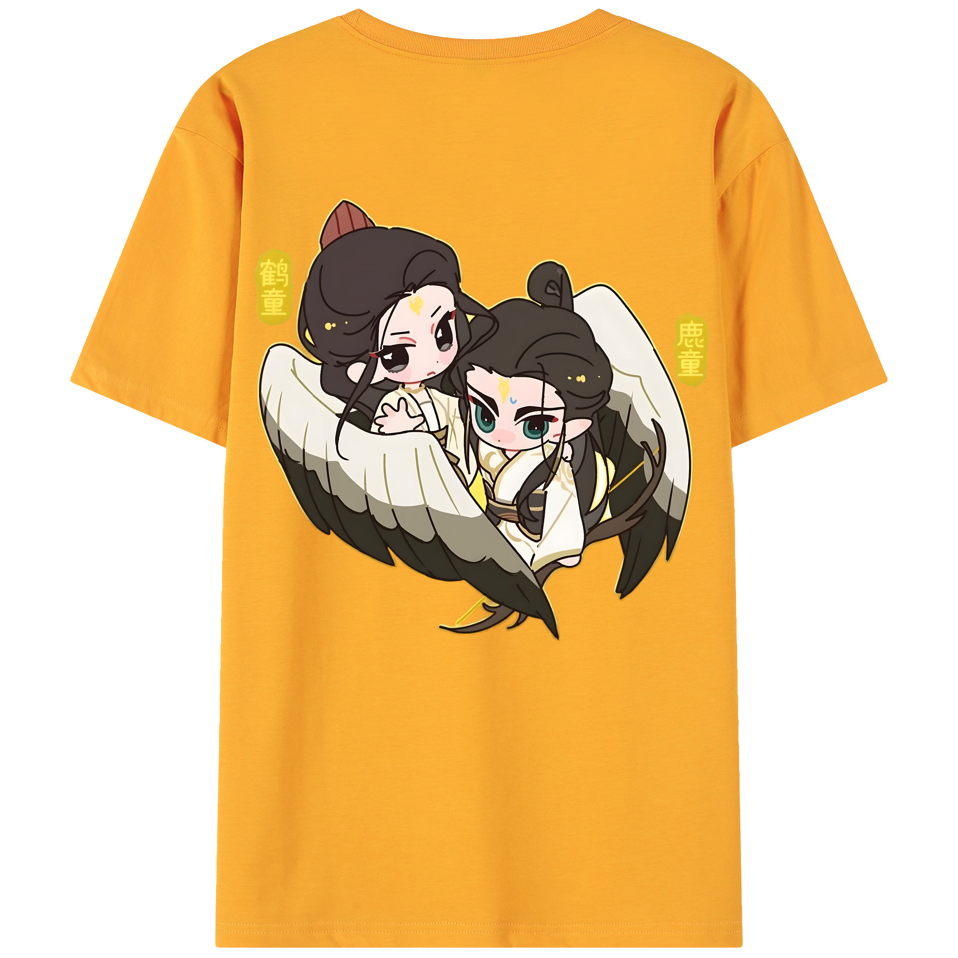 （画像用） Ne Zha 2 ナタ 魔童の大暴れ 綿100％ メンズ半袖Tシャツ（バックプリント） 通気性