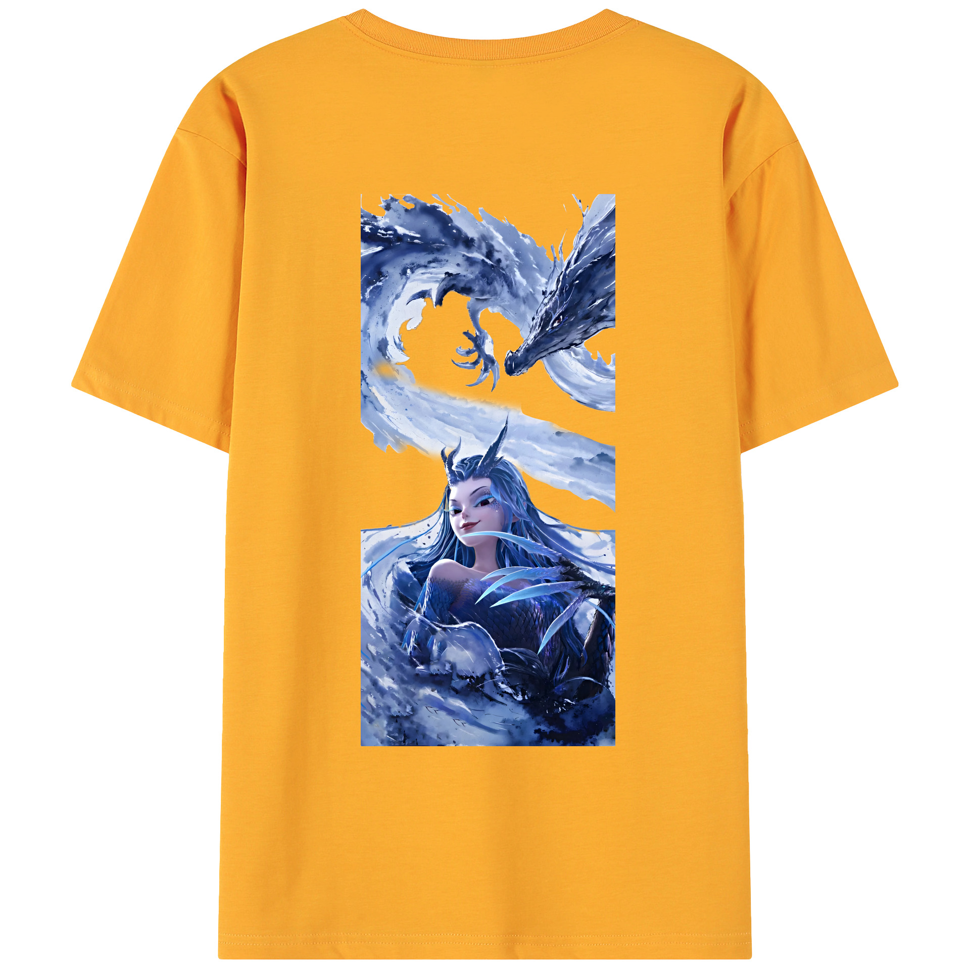 （画像用） Ne Zha 2 ナタ 魔童の大暴れ 綿100％ メンズ半袖Tシャツ（バックプリント） 通気性