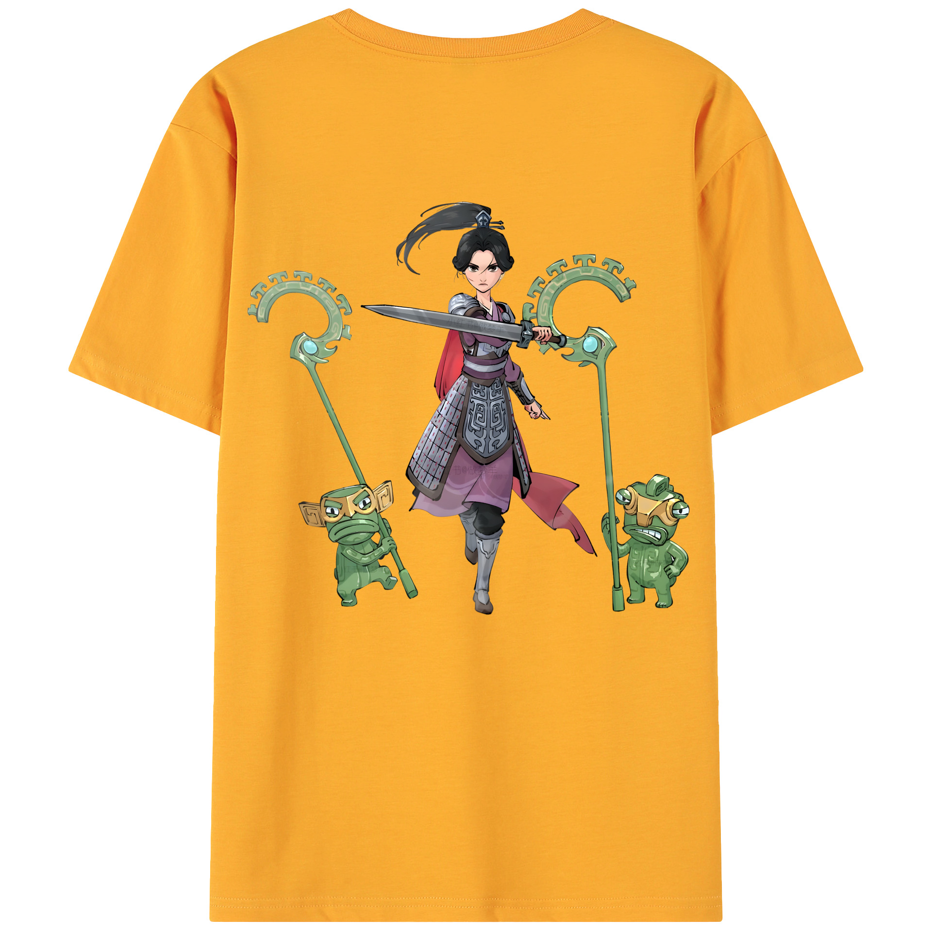 （画像用） Ne Zha 2 ナタ 魔童の大暴れ 綿100％ メンズ半袖Tシャツ（バックプリント） 通気性