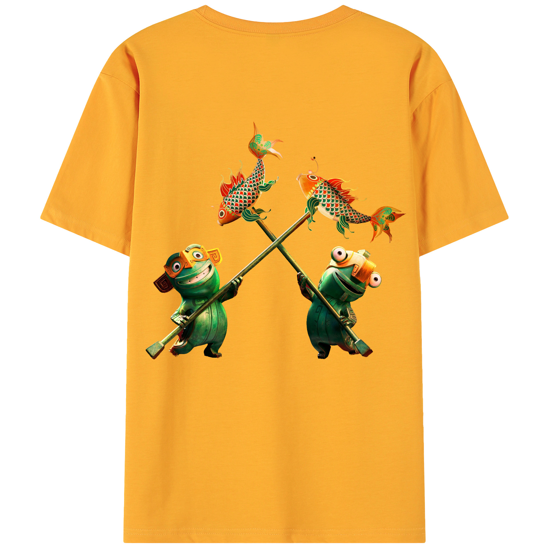 （画像用） Ne Zha 2 ナタ 魔童の大暴れ 綿100％ メンズ半袖Tシャツ（バックプリント） 通気性