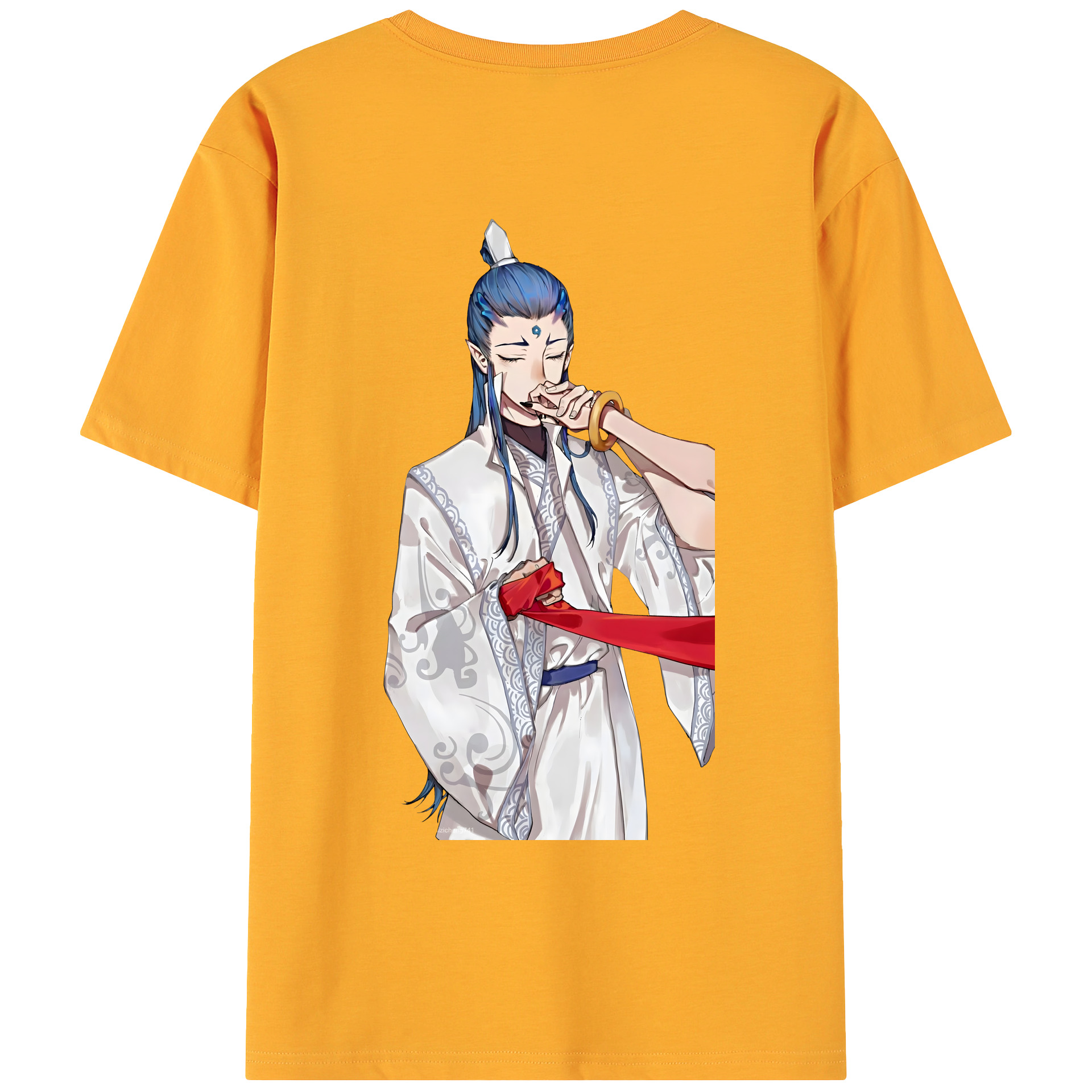 （画像用） Ne Zha 2 ナタ 魔童の大暴れ 綿100％ メンズ半袖Tシャツ（バックプリント） 通気性