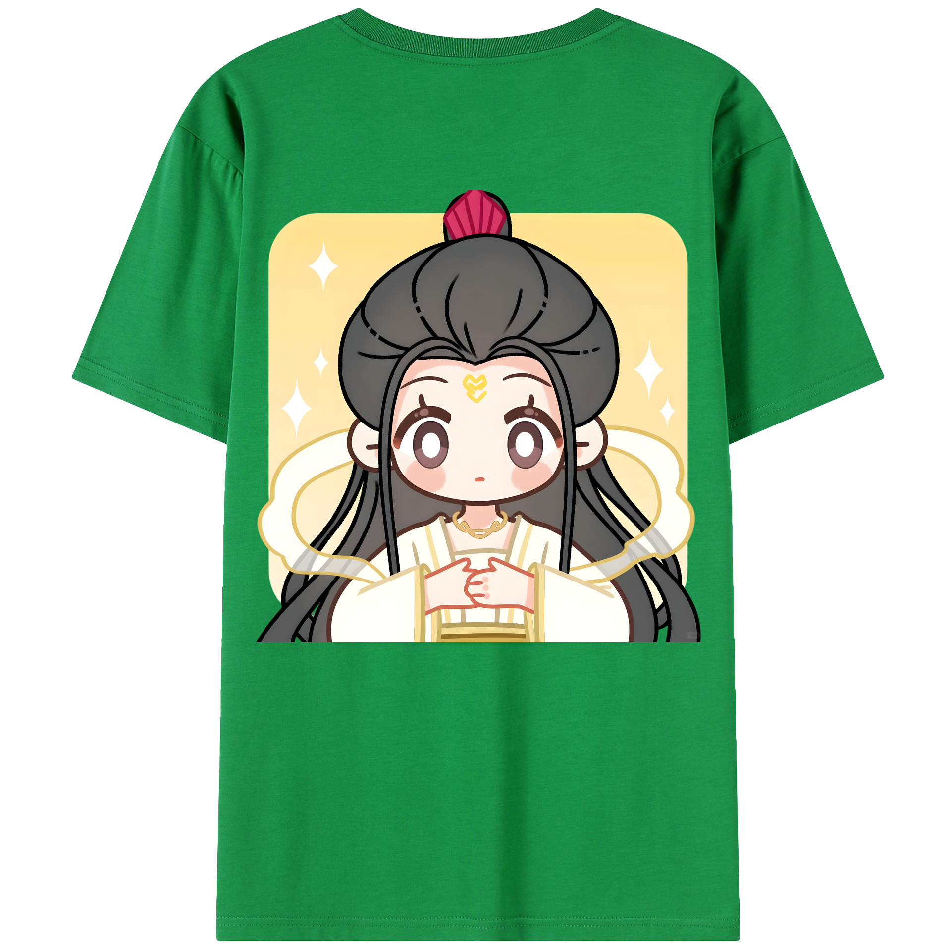 （画像用） Ne Zha 2 ナタ 魔童の大暴れ 綿100％ メンズ半袖Tシャツ（バックプリント） 通気性