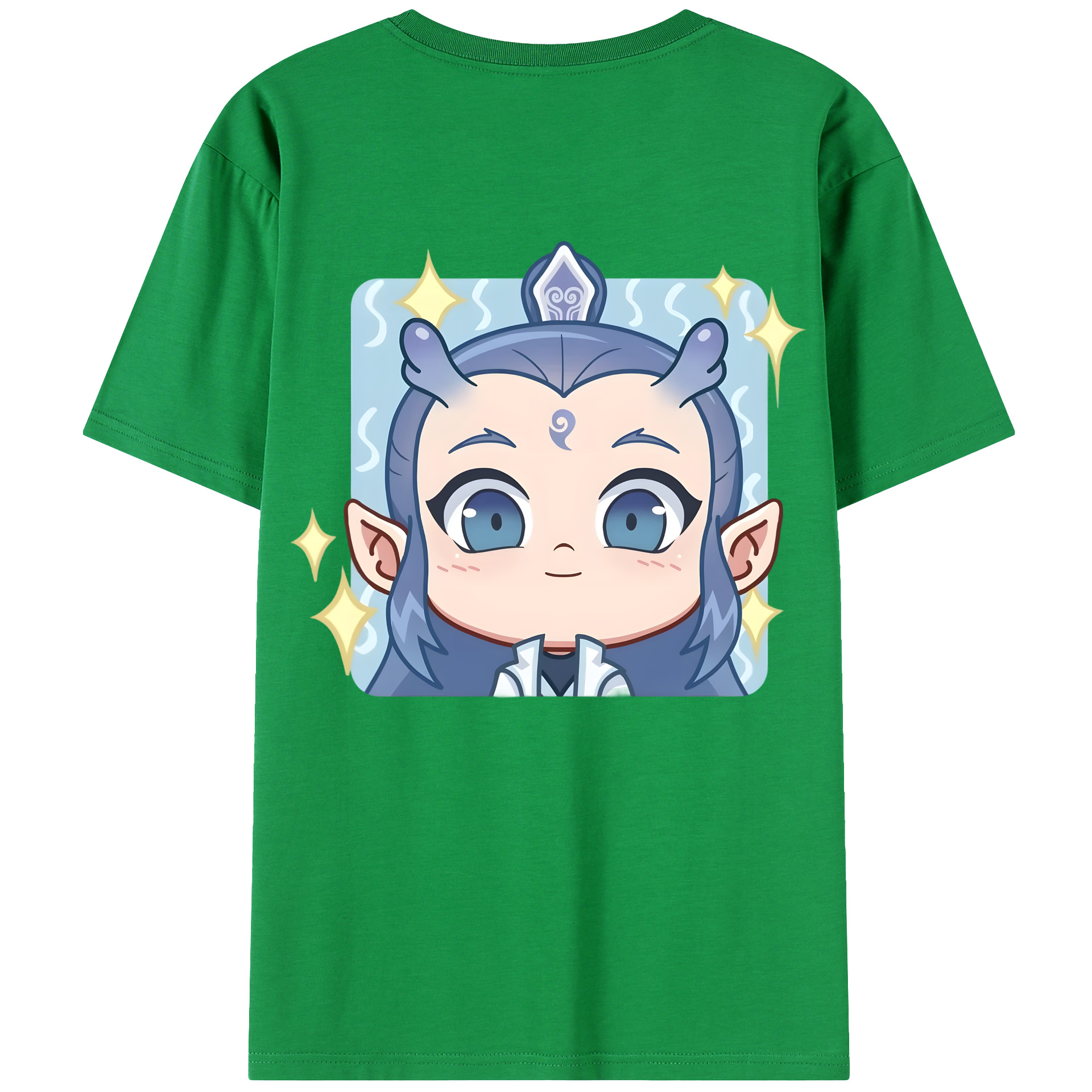 （画像用） Ne Zha 2 ナタ 魔童の大暴れ 綿100％ メンズ半袖Tシャツ（バックプリント） 通気性