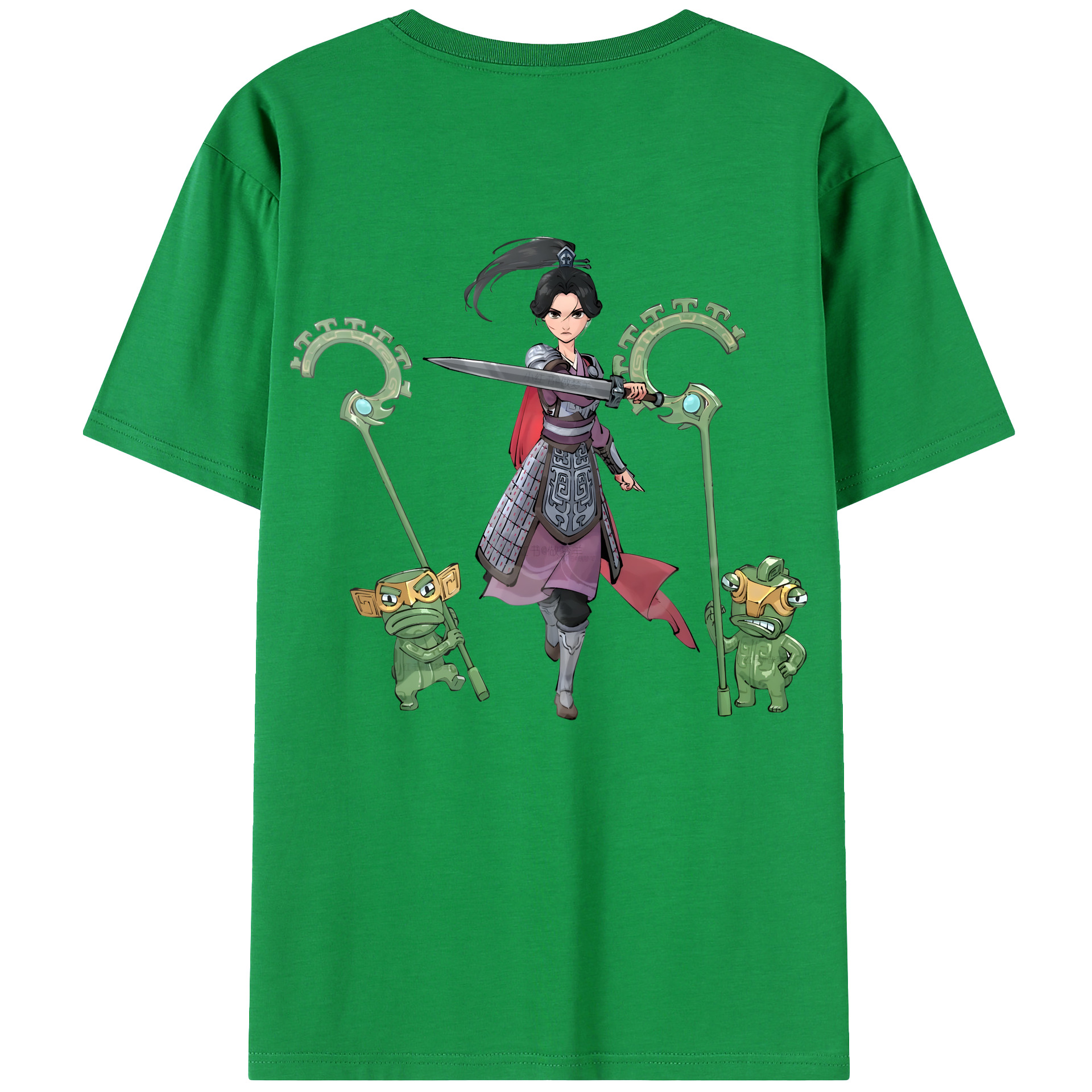 （画像用） Ne Zha 2 ナタ 魔童の大暴れ 綿100％ メンズ半袖Tシャツ（バックプリント） 通気性
