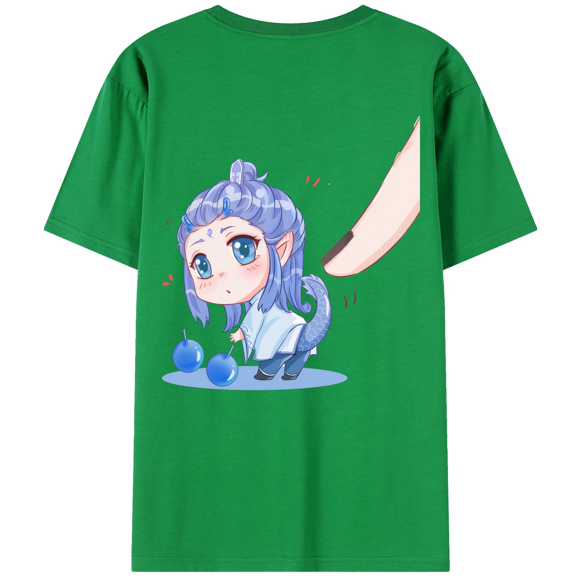 （画像用） Ne Zha 2 ナタ 魔童の大暴れ 綿100％ メンズ半袖Tシャツ（バックプリント） 通気性