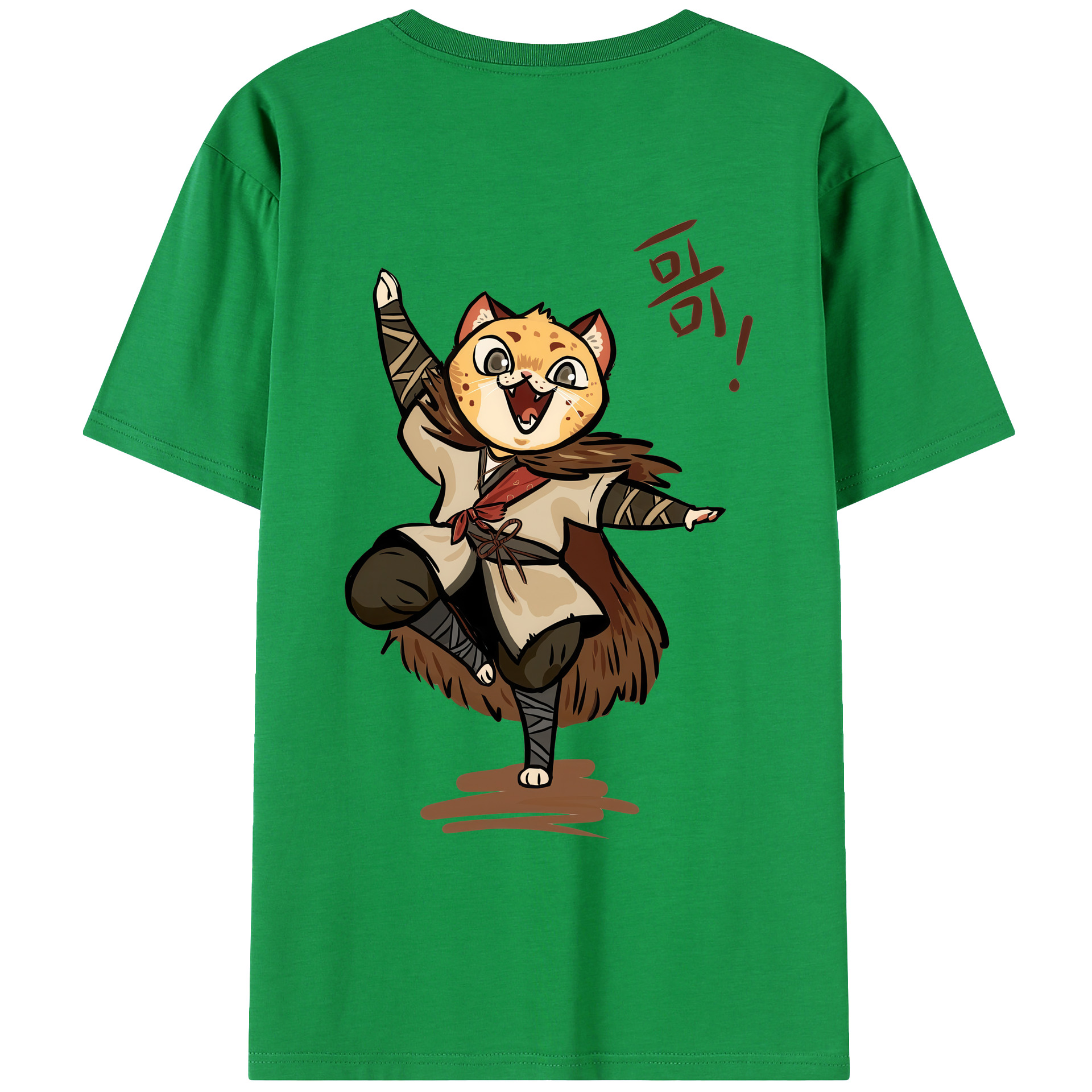 （画像用） Ne Zha 2 ナタ 魔童の大暴れ 綿100％ メンズ半袖Tシャツ（バックプリント） 通気性