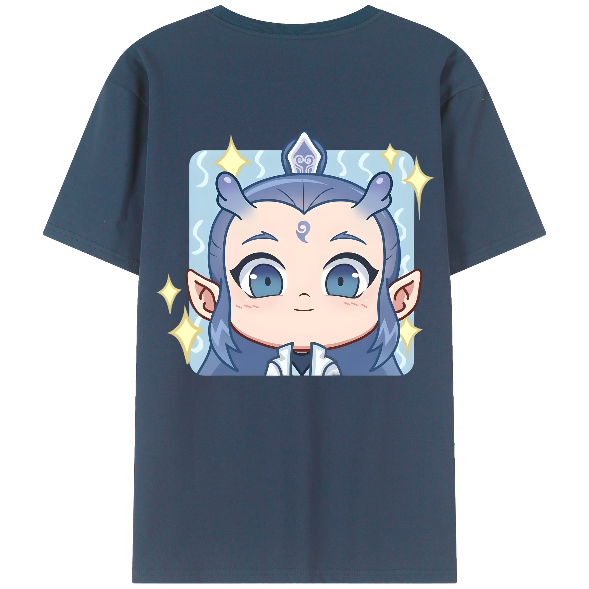 （画像用） Ne Zha 2 ナタ 魔童の大暴れ 綿100％ メンズ半袖Tシャツ（バックプリント） 通気性