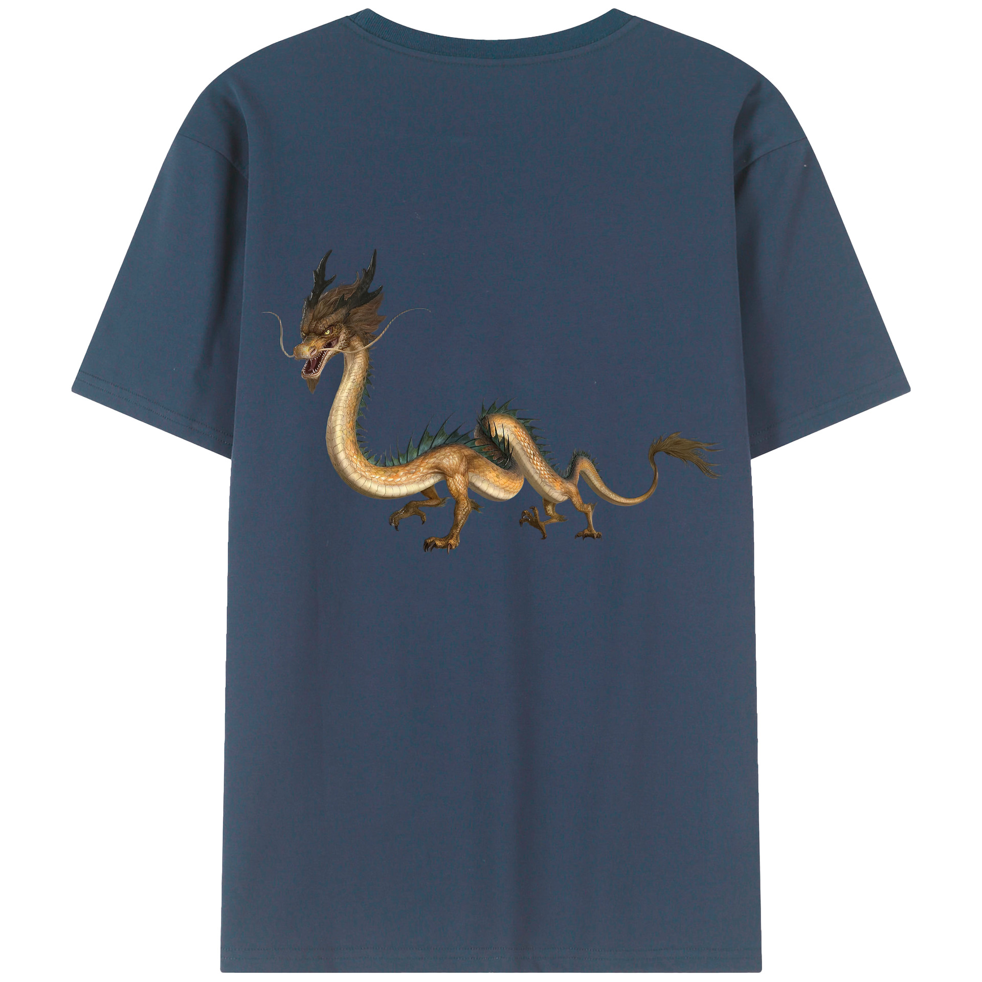 （画像用） Ne Zha 2 ナタ 魔童の大暴れ 綿100％ メンズ半袖Tシャツ（バックプリント） 通気性