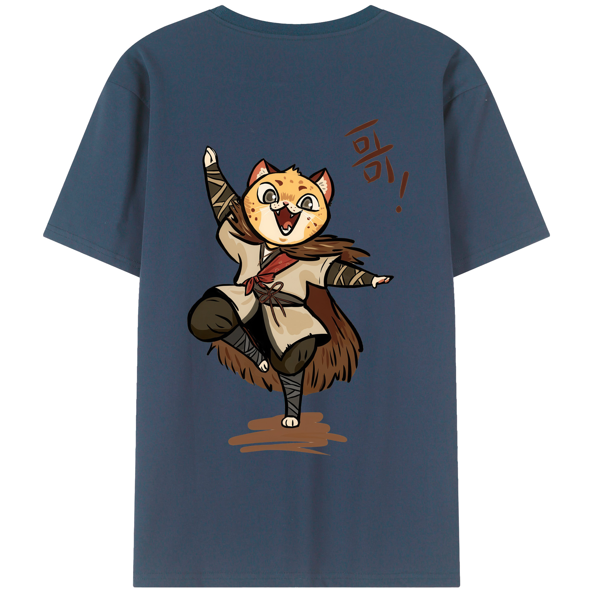 （画像用） Ne Zha 2 ナタ 魔童の大暴れ 綿100％ メンズ半袖Tシャツ（バックプリント） 通気性
