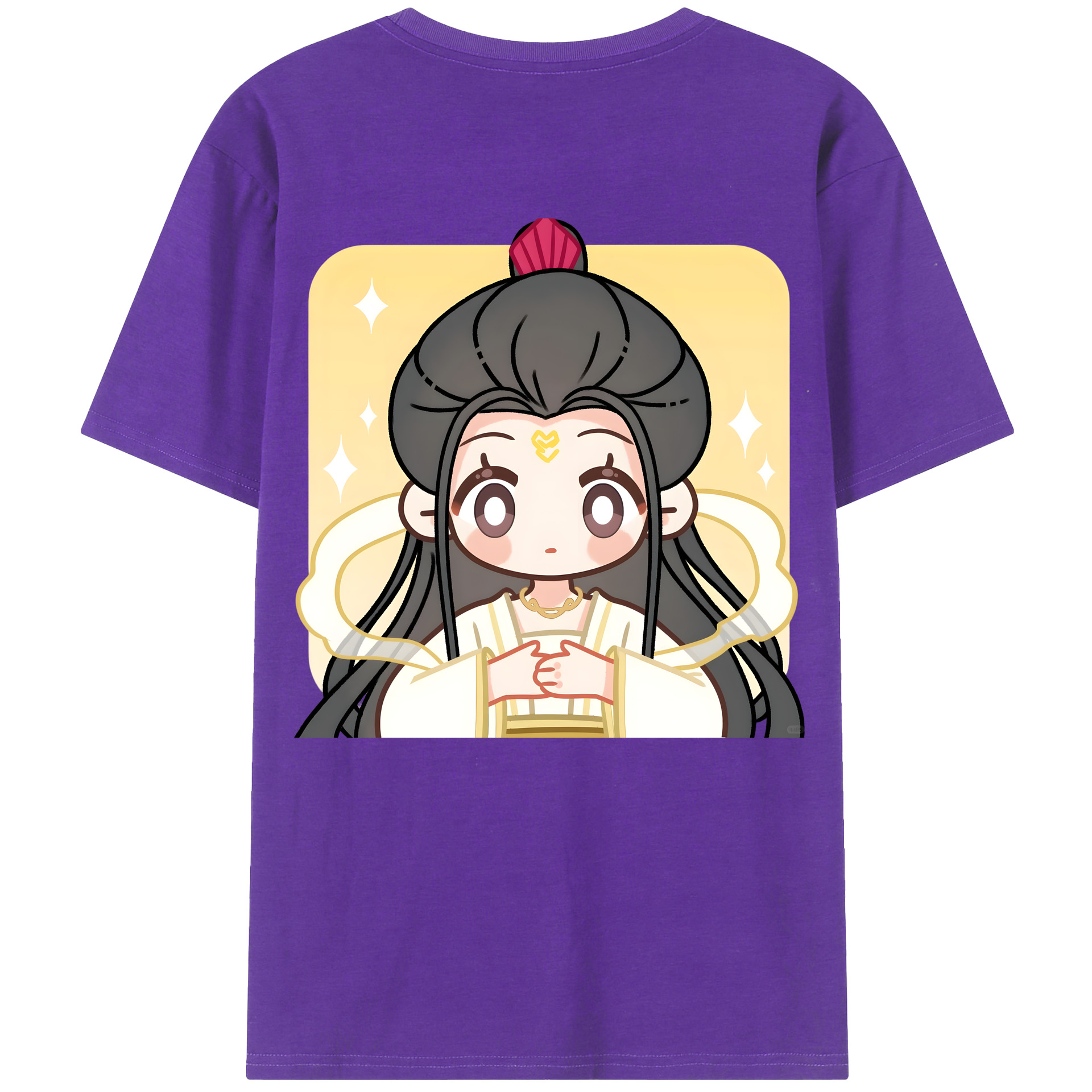 （画像用） Ne Zha 2 ナタ 魔童の大暴れ 綿100％ メンズ半袖Tシャツ（バックプリント） 通気性