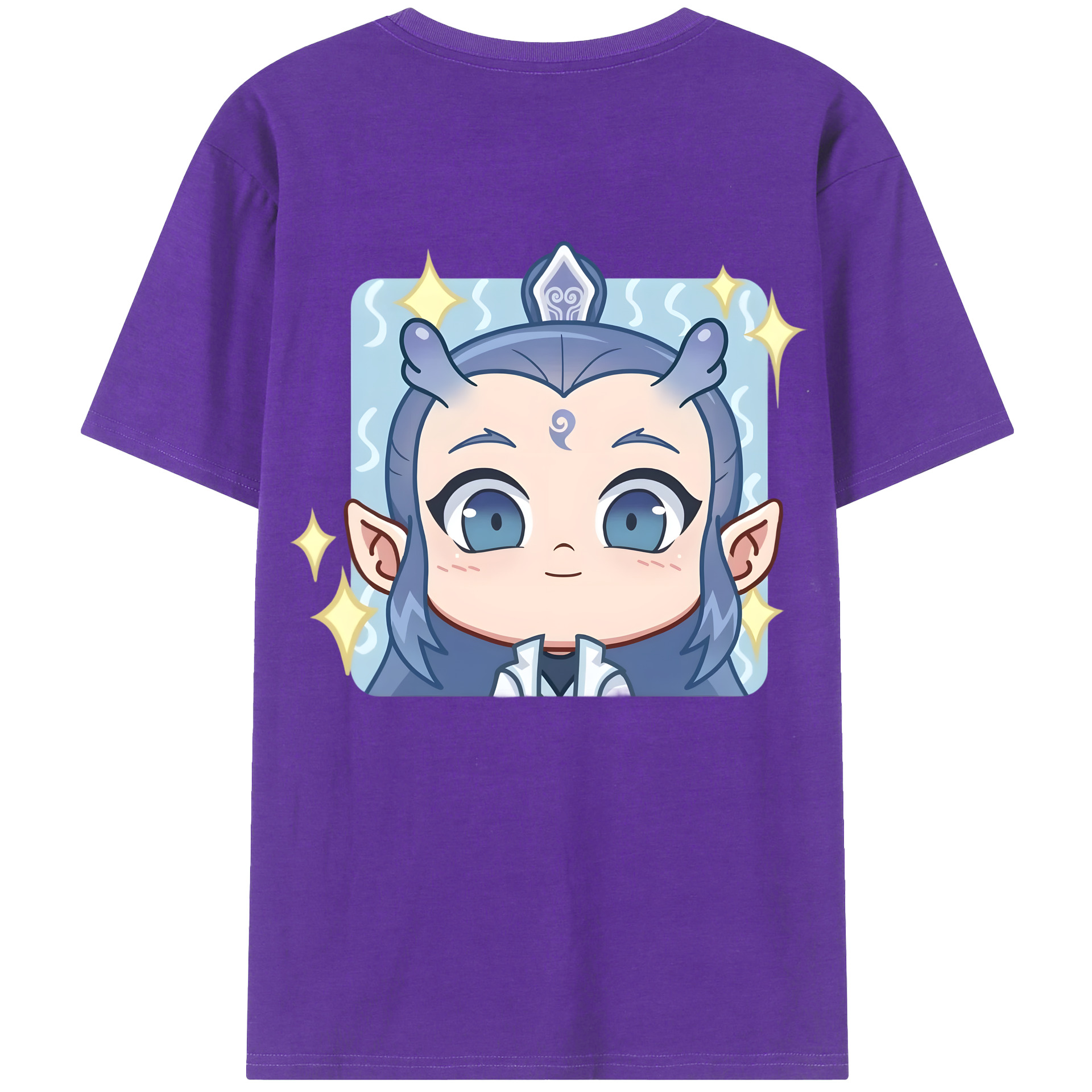 （画像用） Ne Zha 2 ナタ 魔童の大暴れ 綿100％ メンズ半袖Tシャツ（バックプリント） 通気性