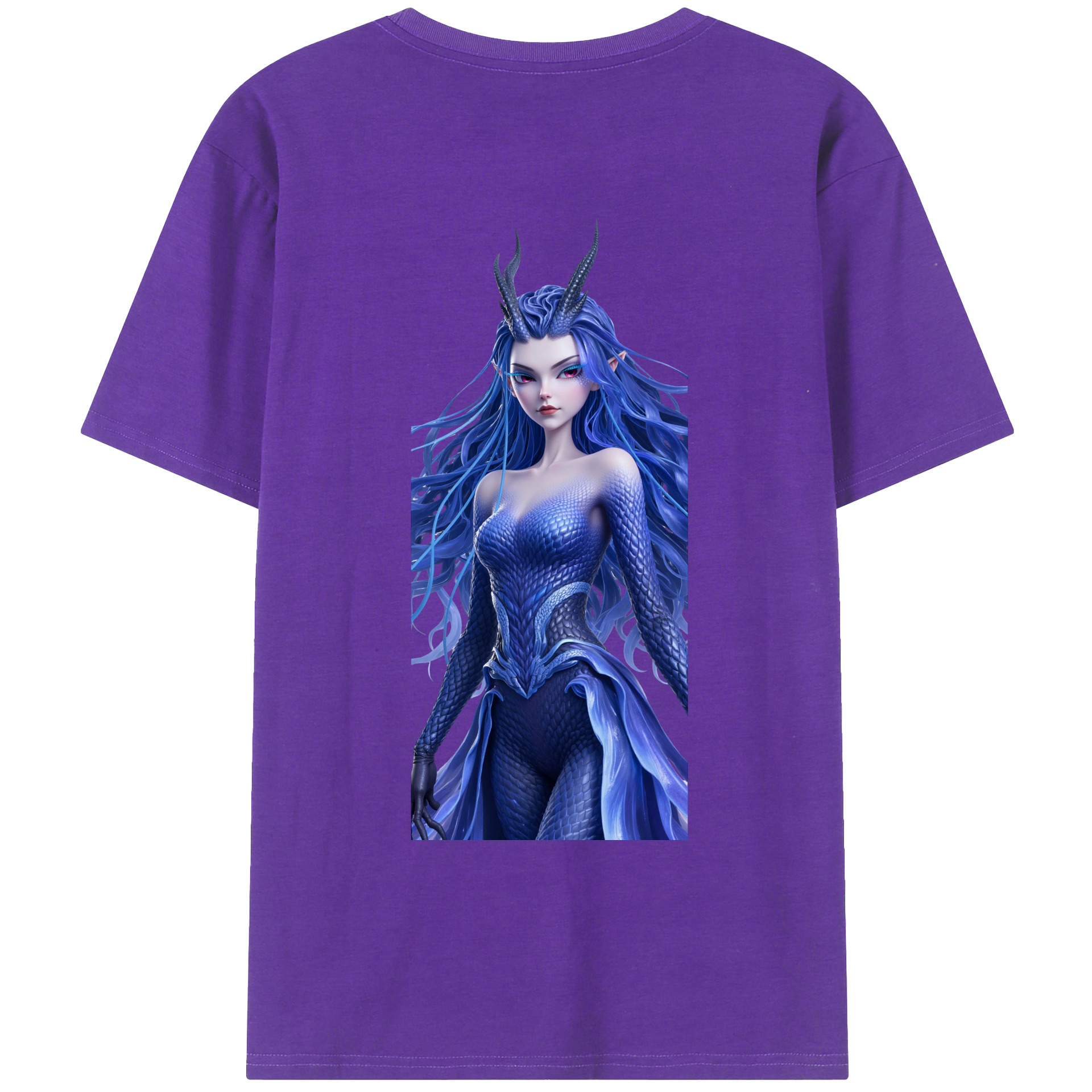 （画像用） Ne Zha 2 ナタ 魔童の大暴れ 綿100％ メンズ半袖Tシャツ（バックプリント） 通気性