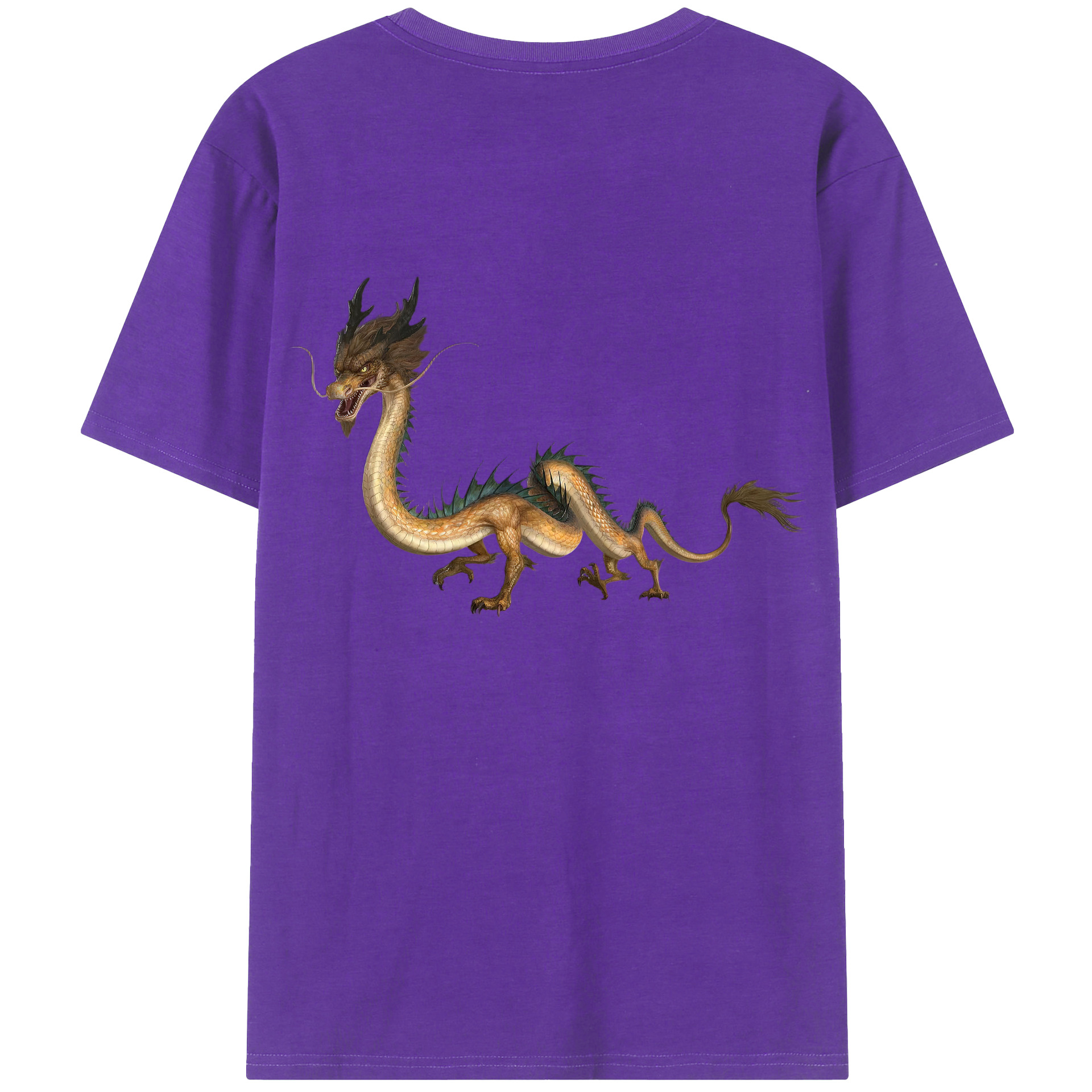 （画像用） Ne Zha 2 ナタ 魔童の大暴れ 綿100％ メンズ半袖Tシャツ（バックプリント） 通気性