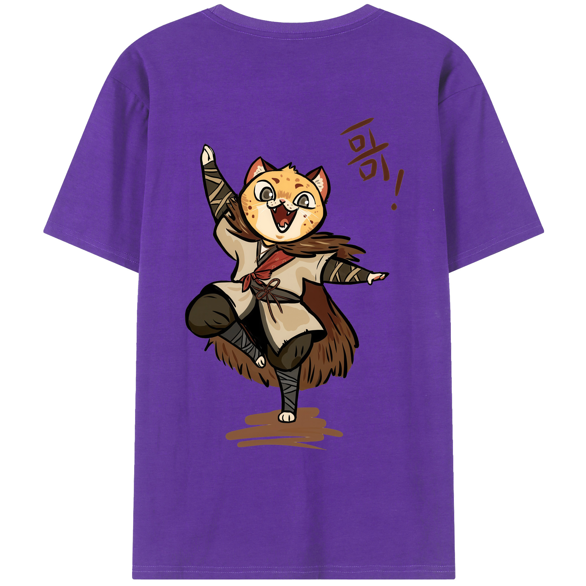 （画像用） Ne Zha 2 ナタ 魔童の大暴れ 綿100％ メンズ半袖Tシャツ（バックプリント） 通気性